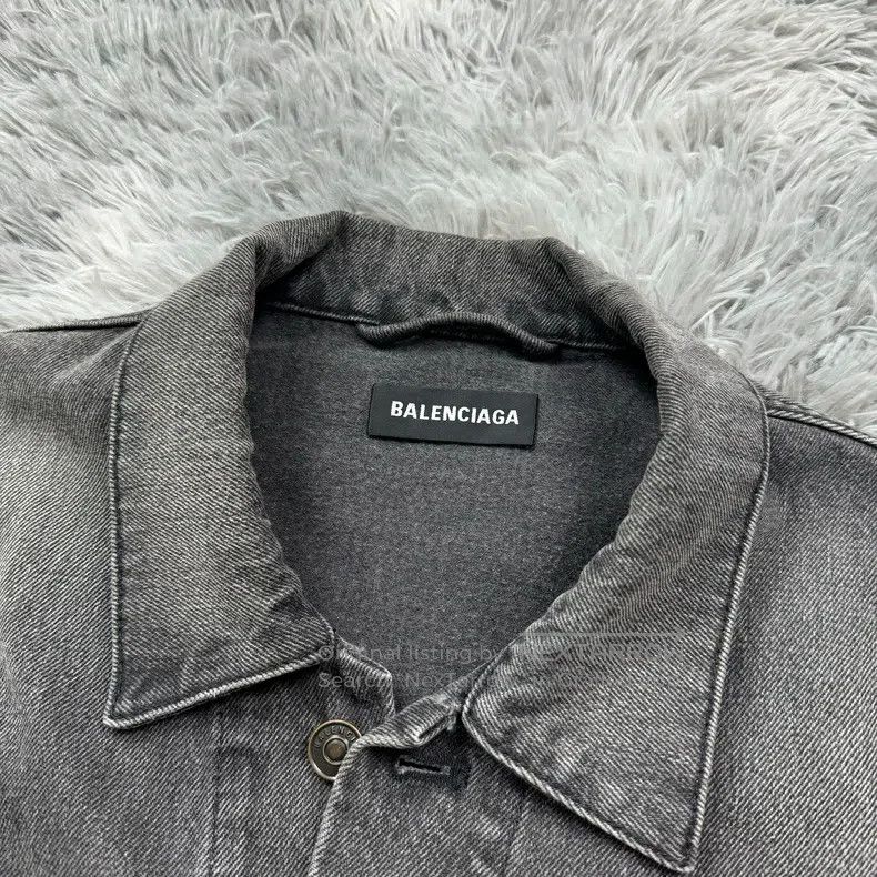 Balenciaga Balenciaga Earth Embroidered Denim Jacket Size US S / EU 44-46 / 1 - 2 Thumbnail