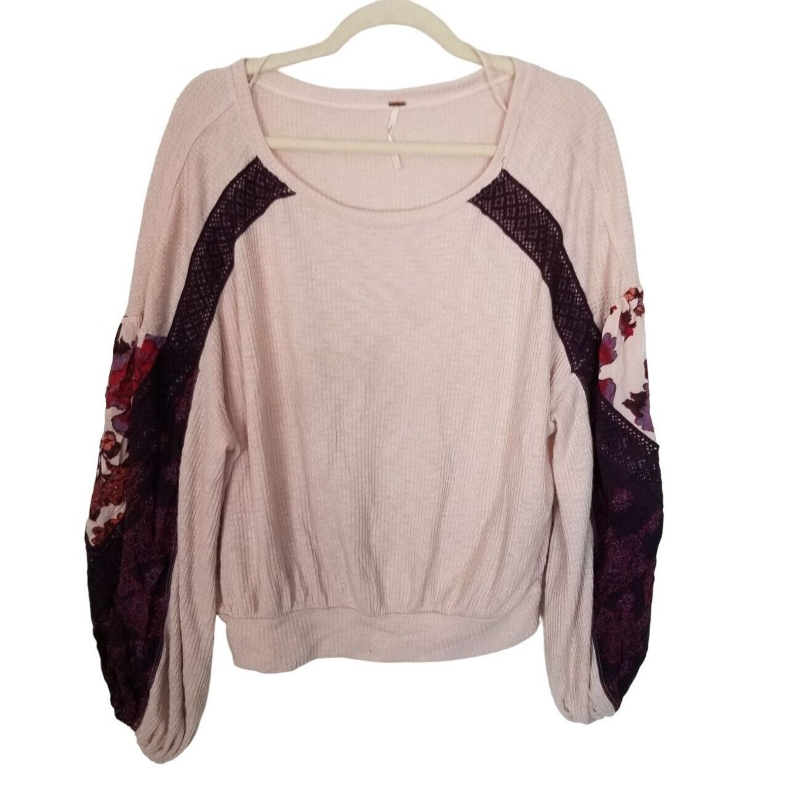Free People Free‎ People Casual Clash Thermal Top Boho Peasant Romantic Size S / US 4 / IT 40 - 3 Thumbnail