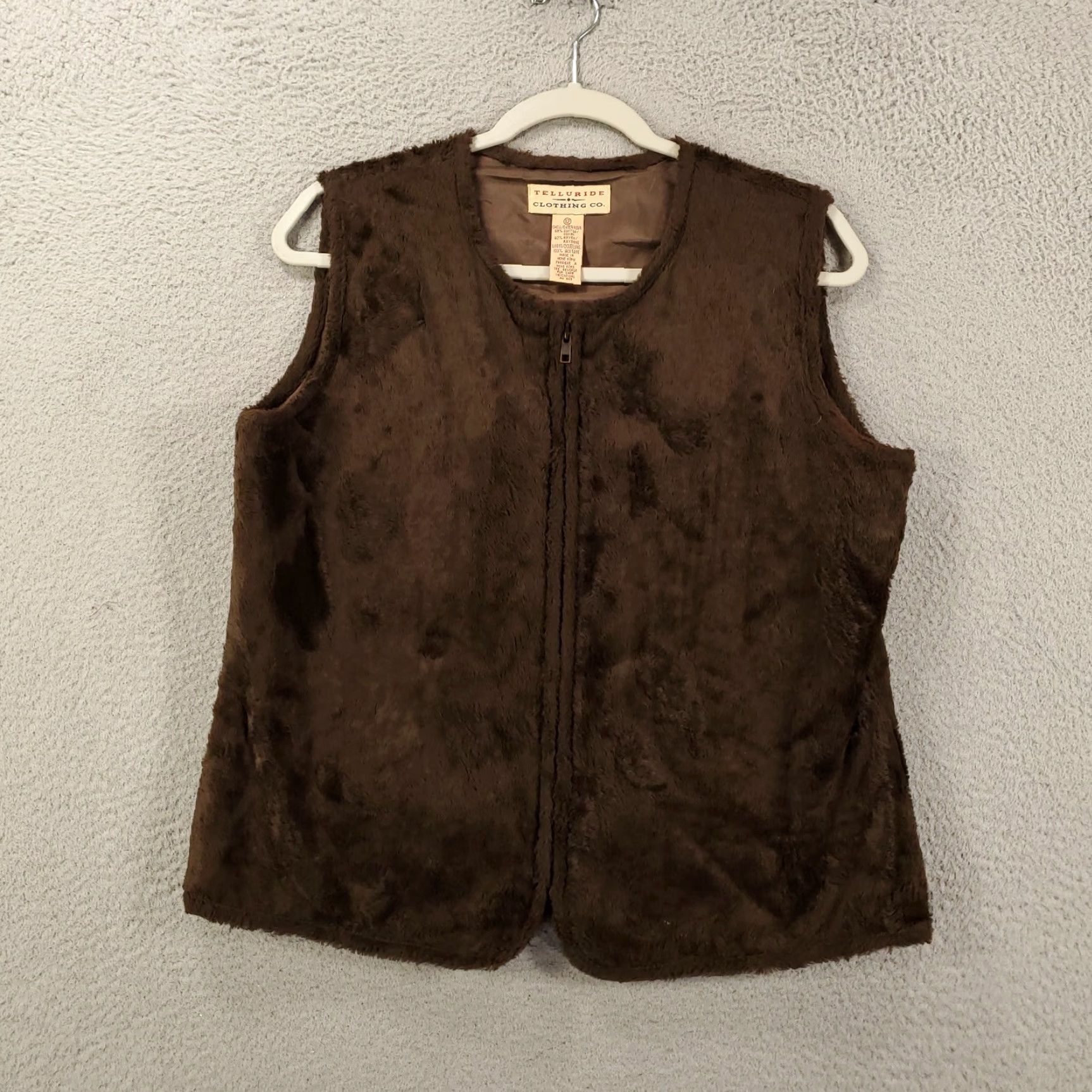Vintage VINTAGE Telluride Vest Soft Jacket Brown Faux Fur Full Zip Lined Size 12 Womens Size XL / US 12-14 / IT 48-50 - 4 Thumbnail