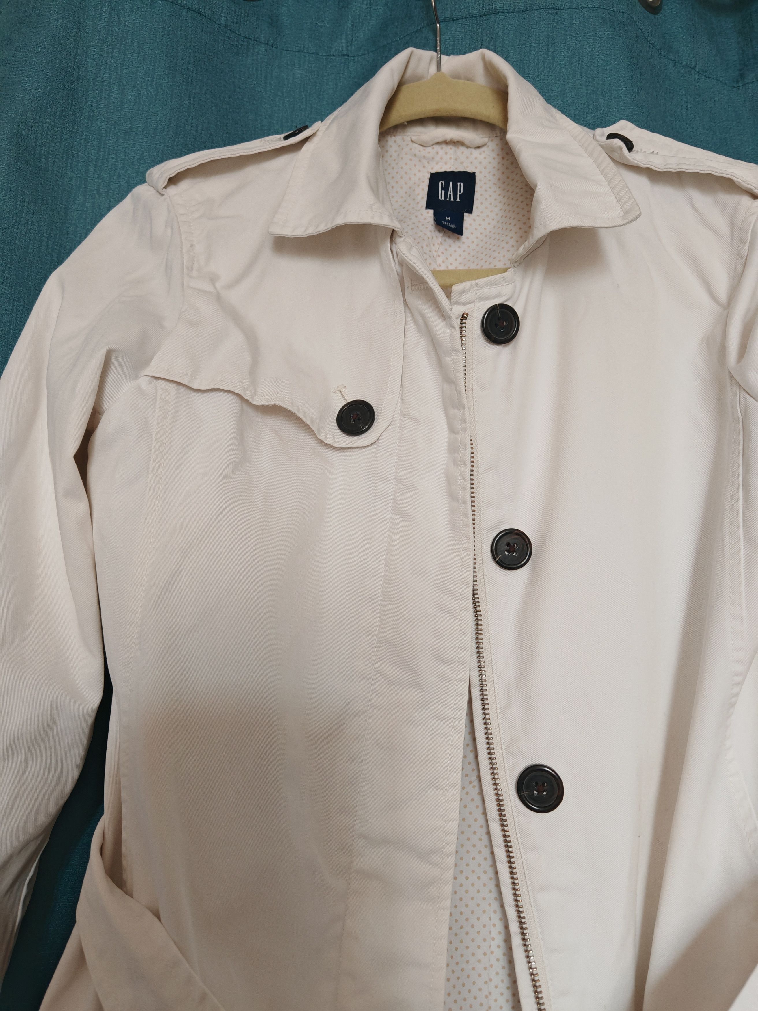 Gap × Vintage Vintage Gap Cotton Trench Coat size M Rare Y2K 2000s Size M / US 6-8 / IT 42-44 - 8 Thumbnail