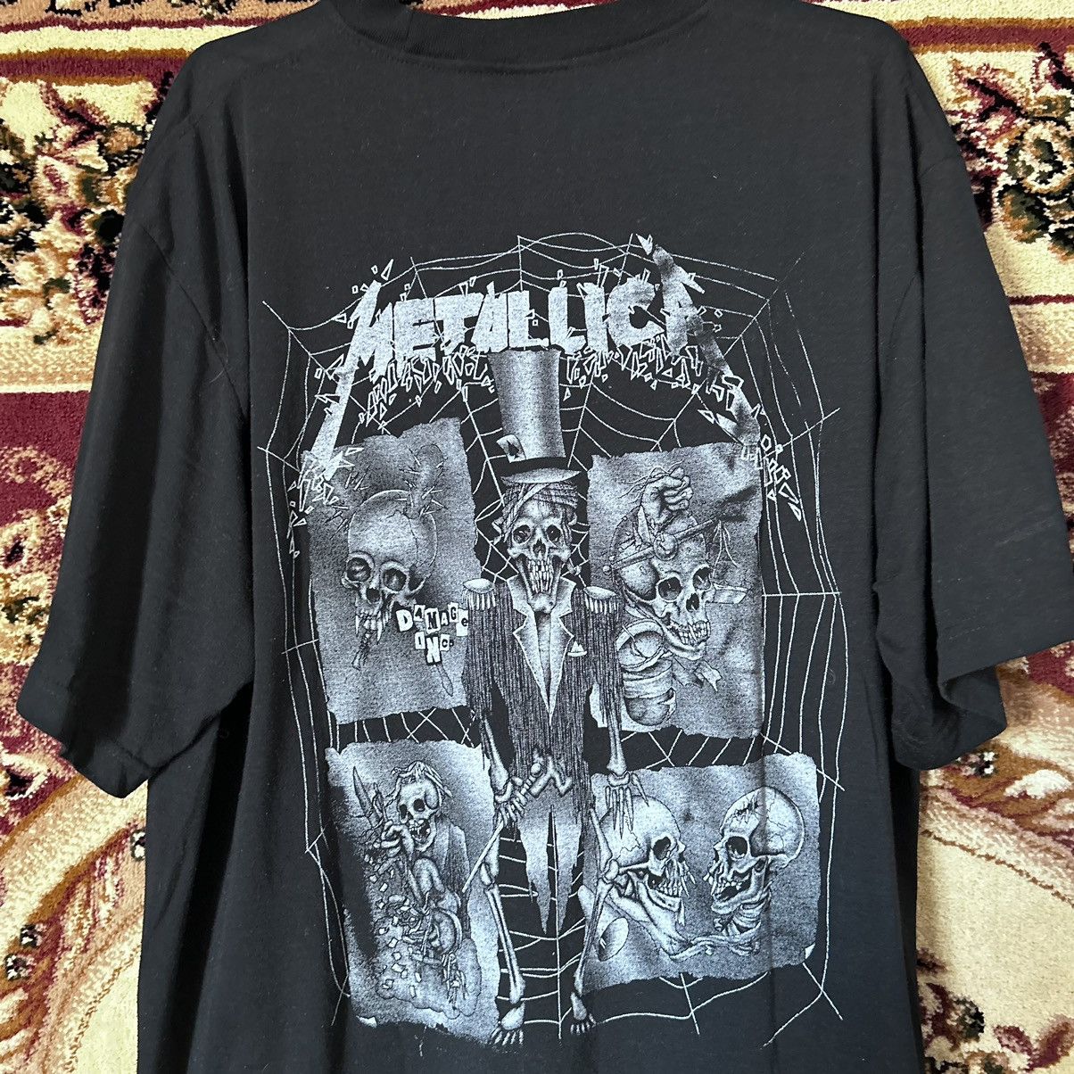 Band Tees × Metallica × Vintage 90s Metallica Ringmaster AOP Bootleg Vintage Tshirt Rare Size US XL / EU 56 / 4 - 8 Thumbnail
