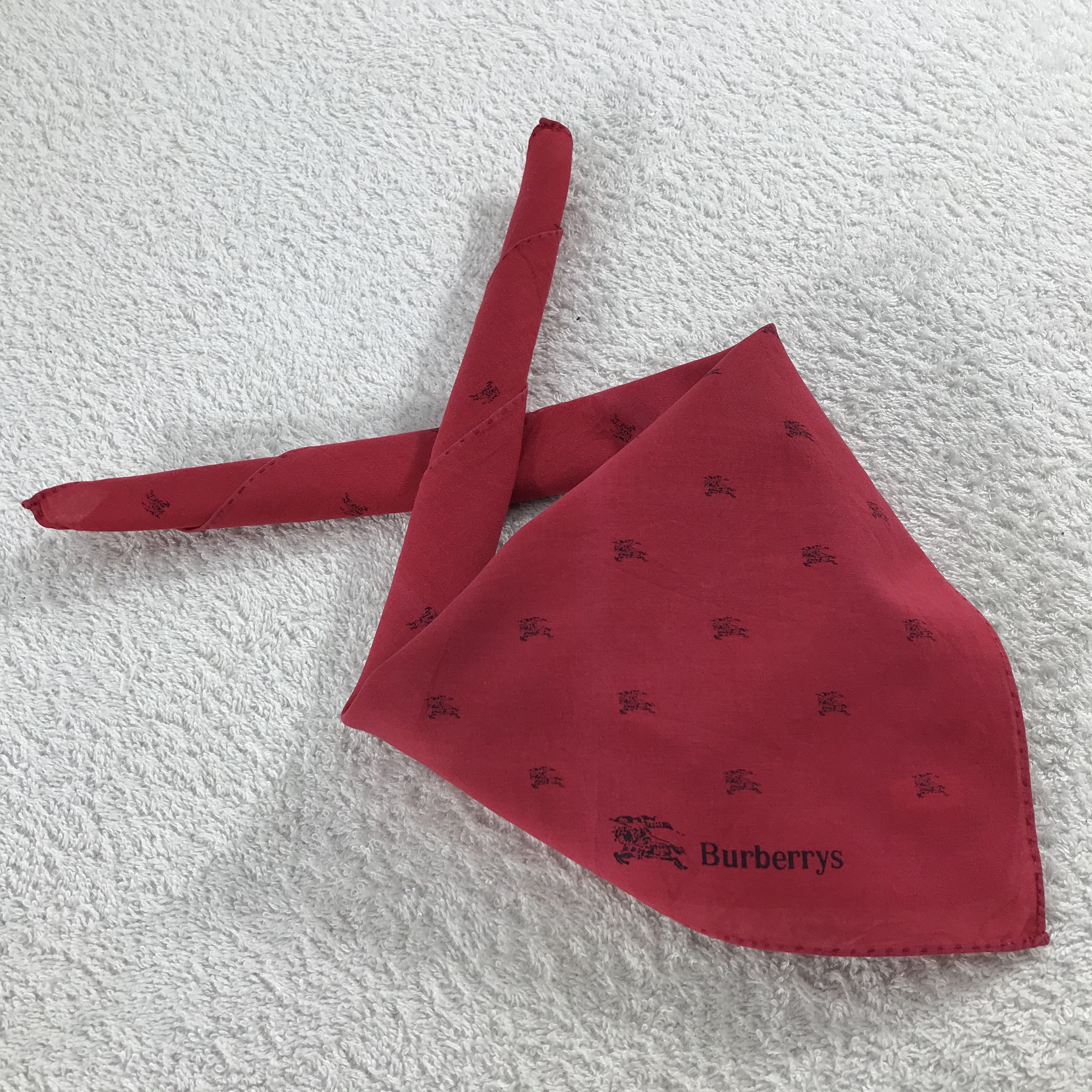 Burberry × Vintage Burberry Bandana / Handkerchief / Neckerchief - S288 Size ONE SIZE - 4 Thumbnail