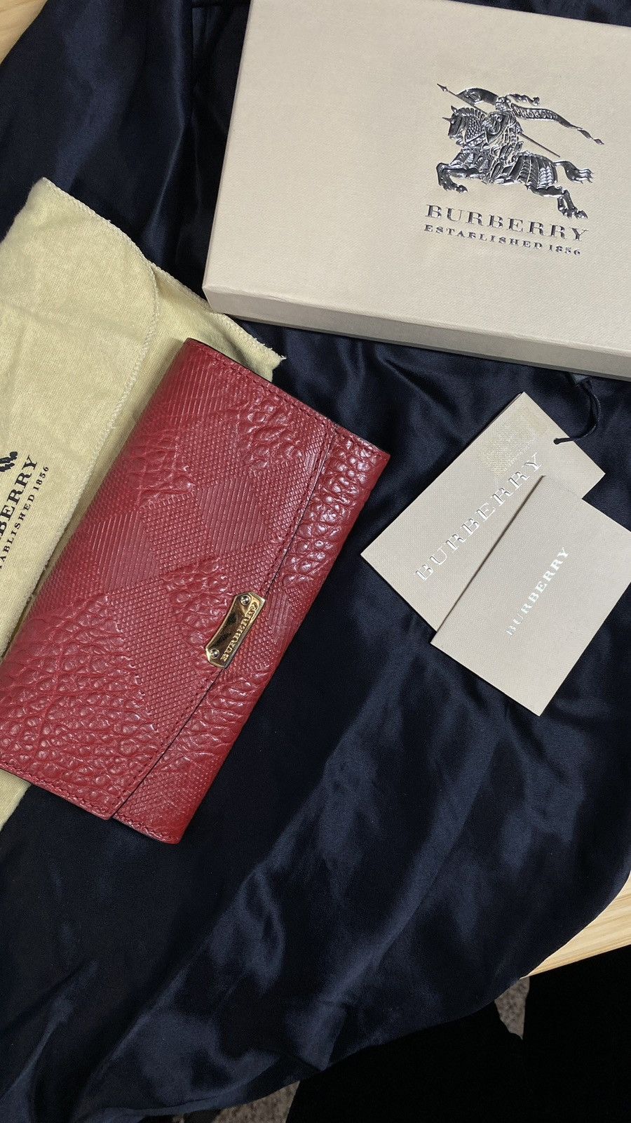Burberry Burberry Red Check Wallet Size ONE SIZE - 1 Thumbnail
