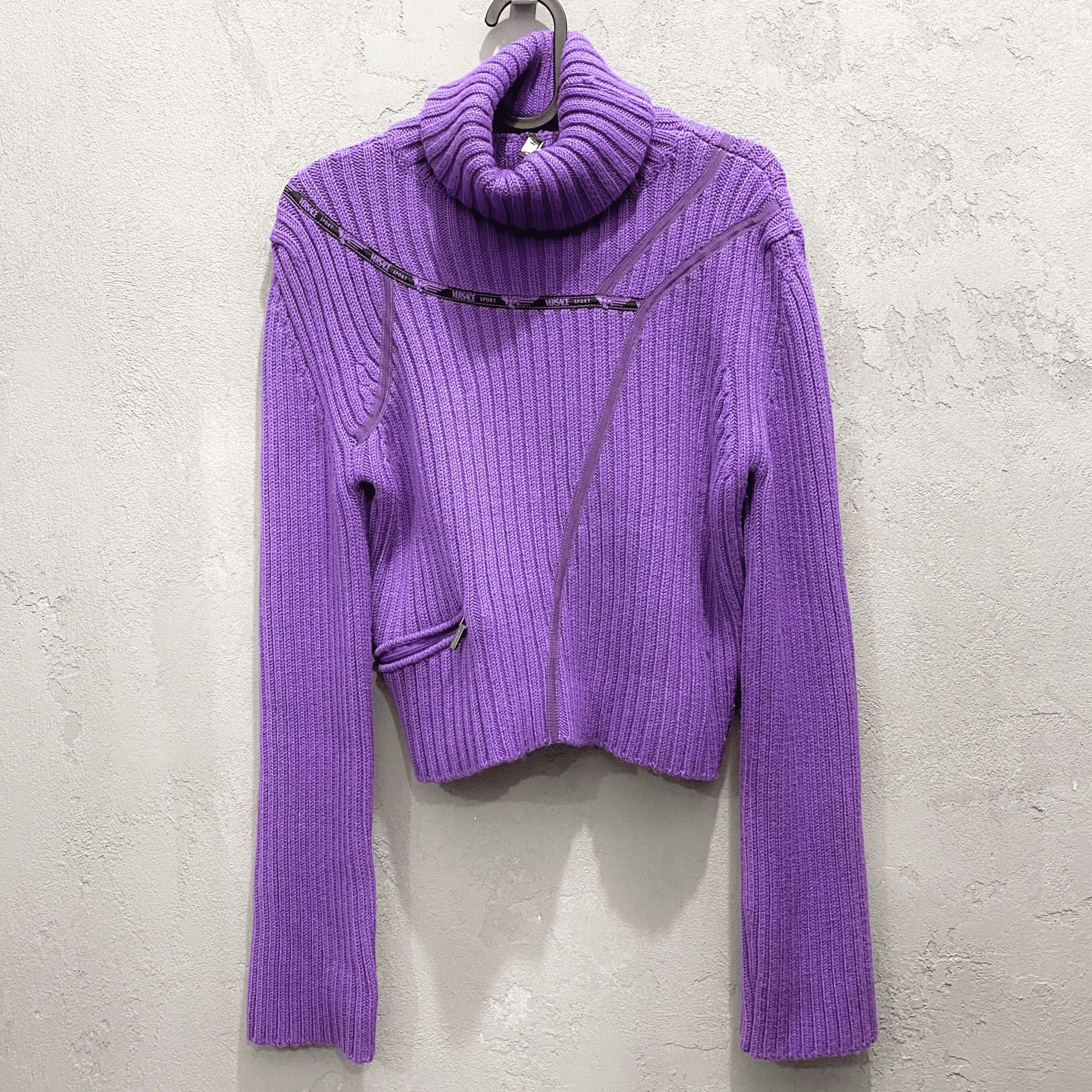 Versace × Vintage Versace sport early 00's purple sweater - M Size M / US 6-8 / IT 42-44 - 1 Thumbnail