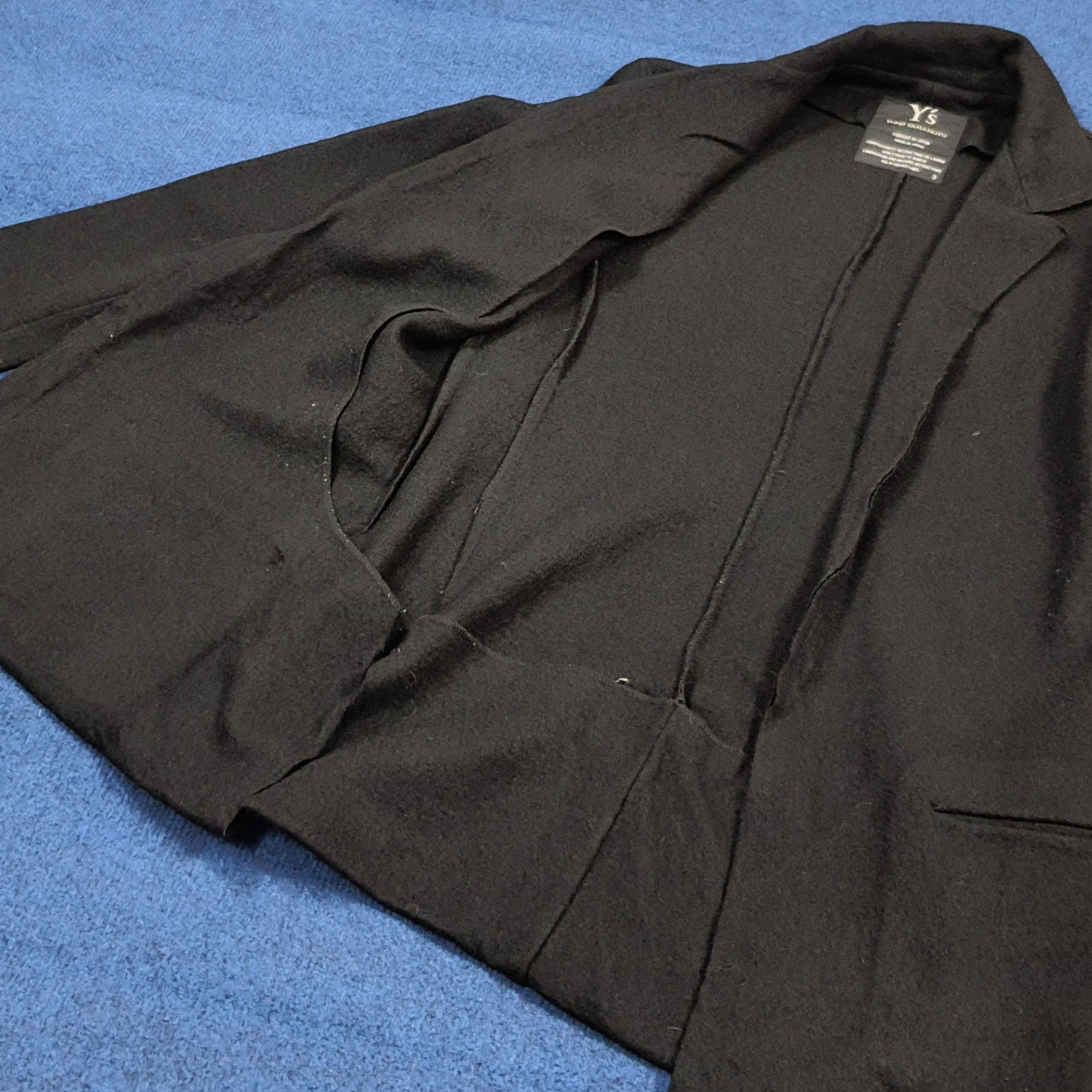 Yohji Yamamoto Vintage Y's Femme Wool Blazer Jacket Black Cat C296N28 Size XS / US 0-2 / IT 36-38 - 7 Thumbnail