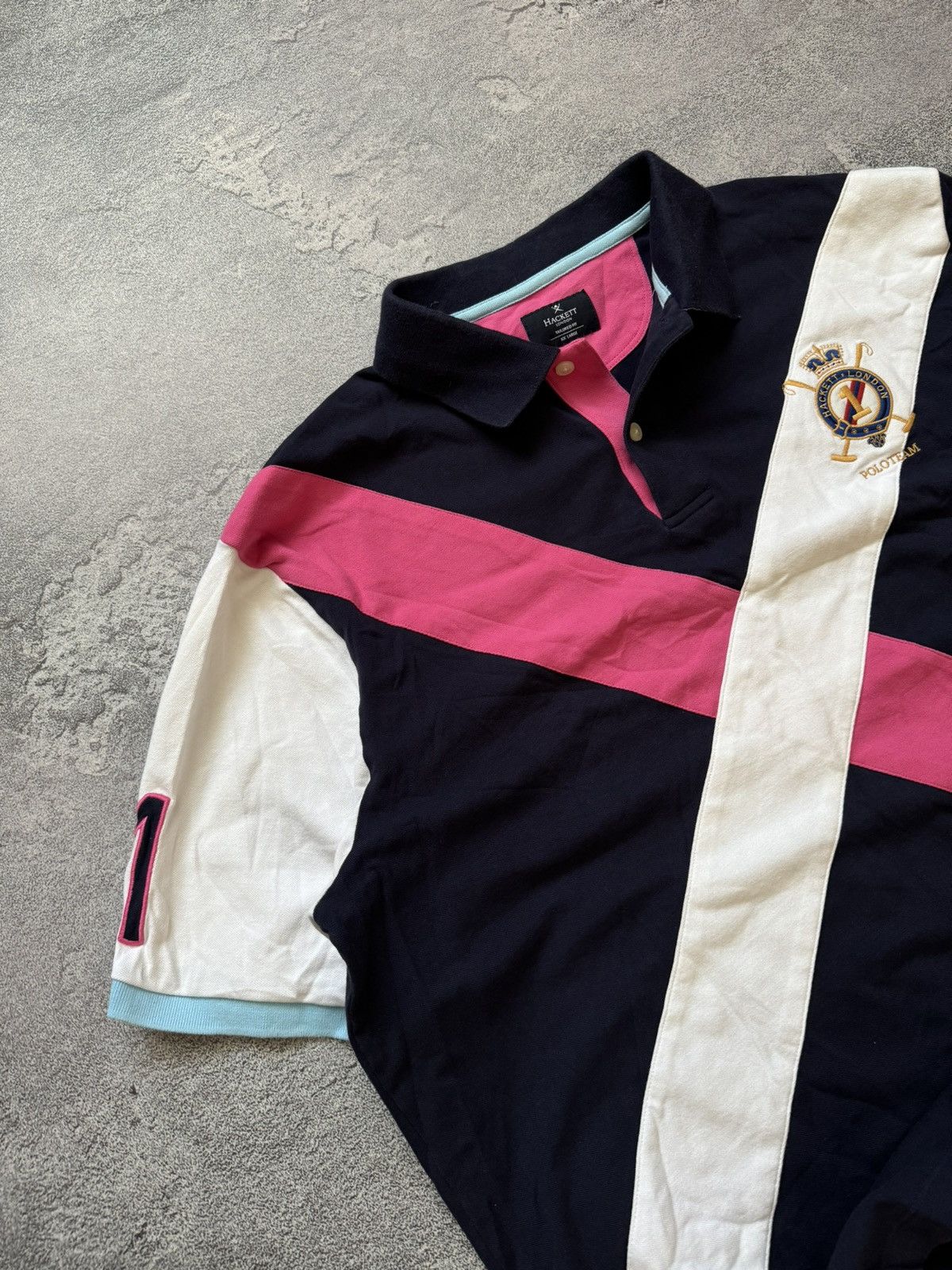 Hackett × Vintage Hackett XXL multicolour polo rugby tee T-shirt dress Size US XXL / EU 58 / 5 - 2 Thumbnail