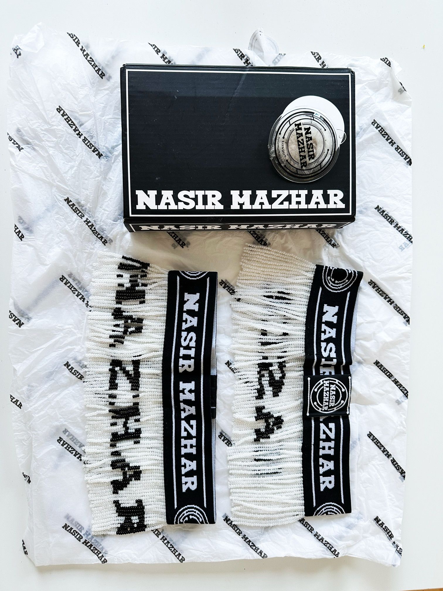 Nasir Mazhar Beaded Bully Logo Garters Size ONE SIZE - 2 Thumbnail