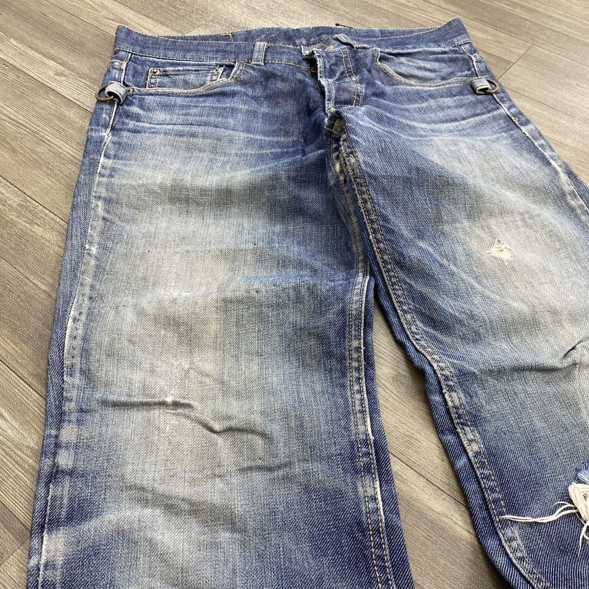 Beauty Beast 90s Beauty Beast Distressed Punk Lgb Goa Grunge Denim Pants Size US 32 / EU 48 - 3 Thumbnail