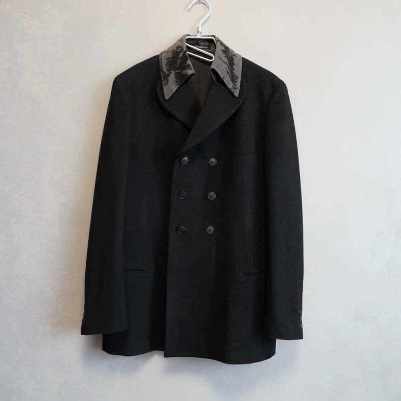 Yohji Yamamoto Yohji Yamamoto 01 AW Double Breasted Velvet Collar Jacket 2 Size US L / EU 52-54 / 3 - 2 Thumbnail
