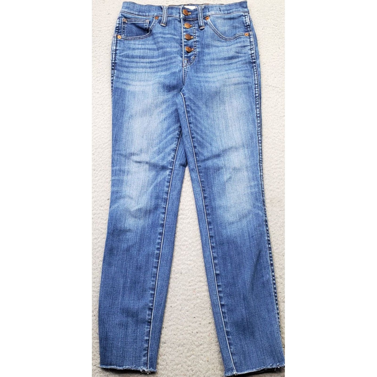 Madewell Madewell Womens 26 Blue Denim Cropped Skinny High Rise Button Fly Jeans Size 26" / US 2 / IT 38 - 2 Thumbnail