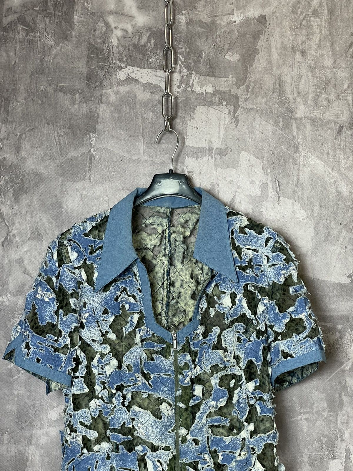 Vintage Vintage mesh Net button up avant garde y2k Size M / US 6-8 / IT 42-44 - 2 Thumbnail