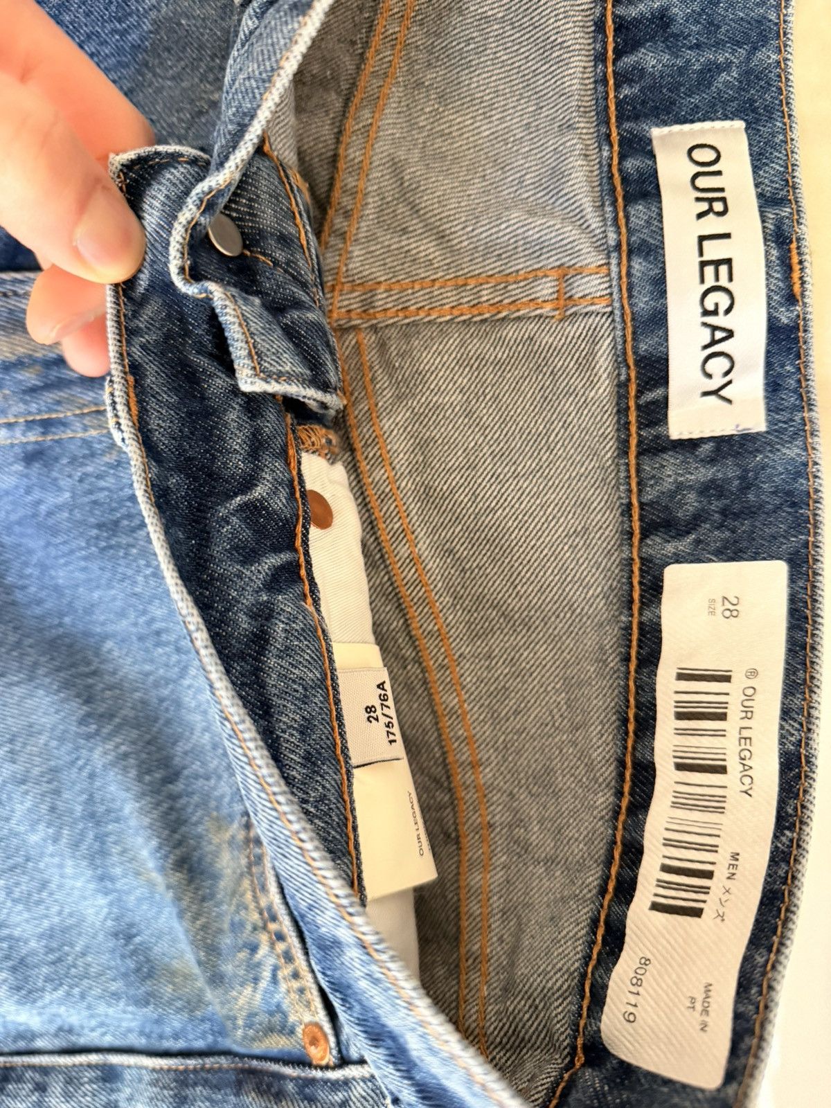 Our Legacy Third Cut Deadline Wash Faded Blue Jeans Denim 28