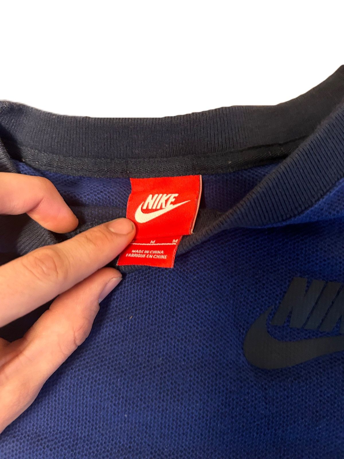 Nike × Vintage Vintage Nike Cable Knit Tee Size US M / EU 48-50 / 2 - 4 Thumbnail
