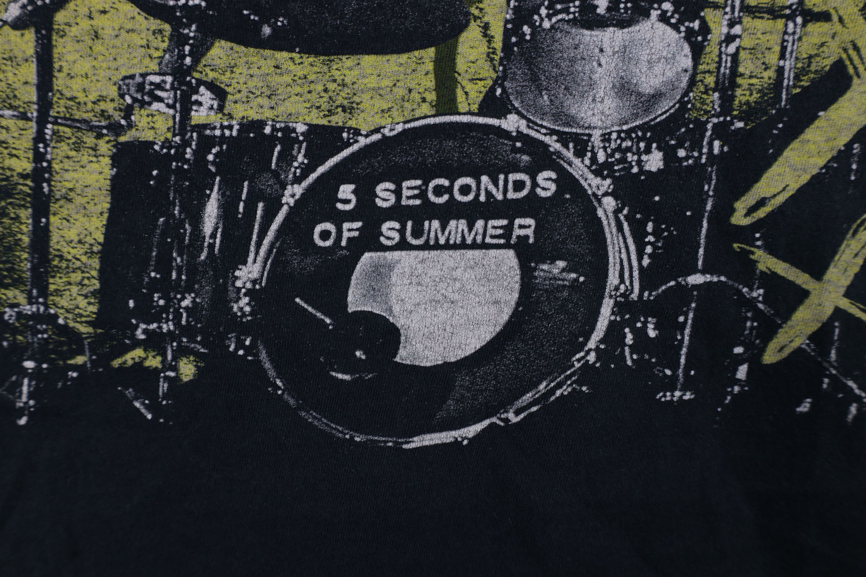 Vintage Retro 5 Seconds Of Summer Band Tour T-Shirt Black Cotton Size US XXL / EU 58 / 5 - 5 Thumbnail