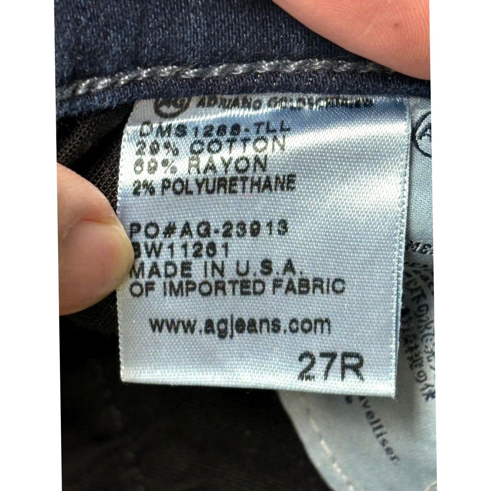 Vintage AG Adriano Goldschmied The Legging Super Skinny Jeans Indigo Blue 27R x L31 USA Women's Jeans Slim Stretch Pockets 5-Pocket Denim Baggy? Size 27" / US 4 / IT 40 - 7 Thumbnail