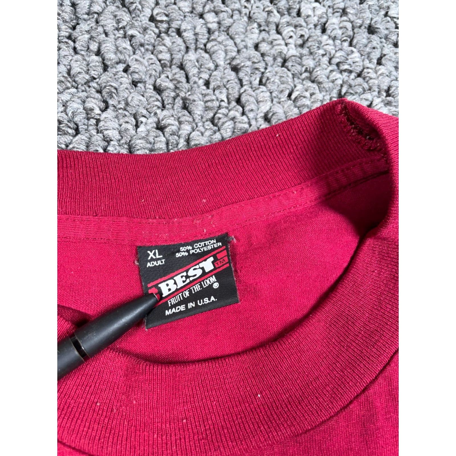 Fruit Of The Loom VTG Davison Michigan 90s T-Shirt Adult XL Dark Red 50-50 USA Tag Fruit of the Loom Size US XL / EU 56 / 4 - 3 Thumbnail