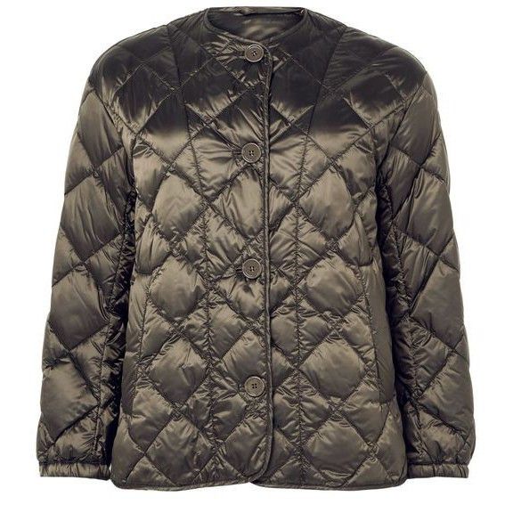 Max Mara MAX MARA Verde Scuro Buttoned Puffer Green Jacket New & Auth Size ONE SIZE - 1 Thumbnail