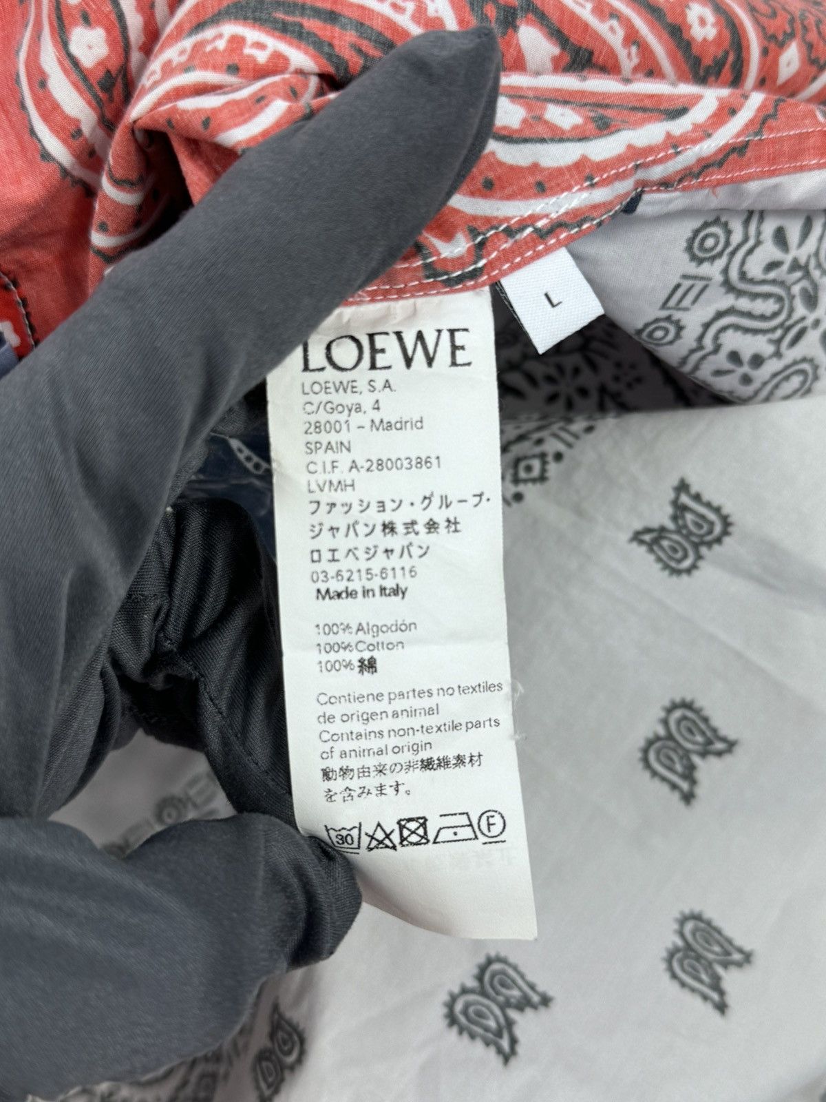 Loewe BANDANA PATCH SHIRT Size US L / EU 52-54 / 3 - 5 Thumbnail
