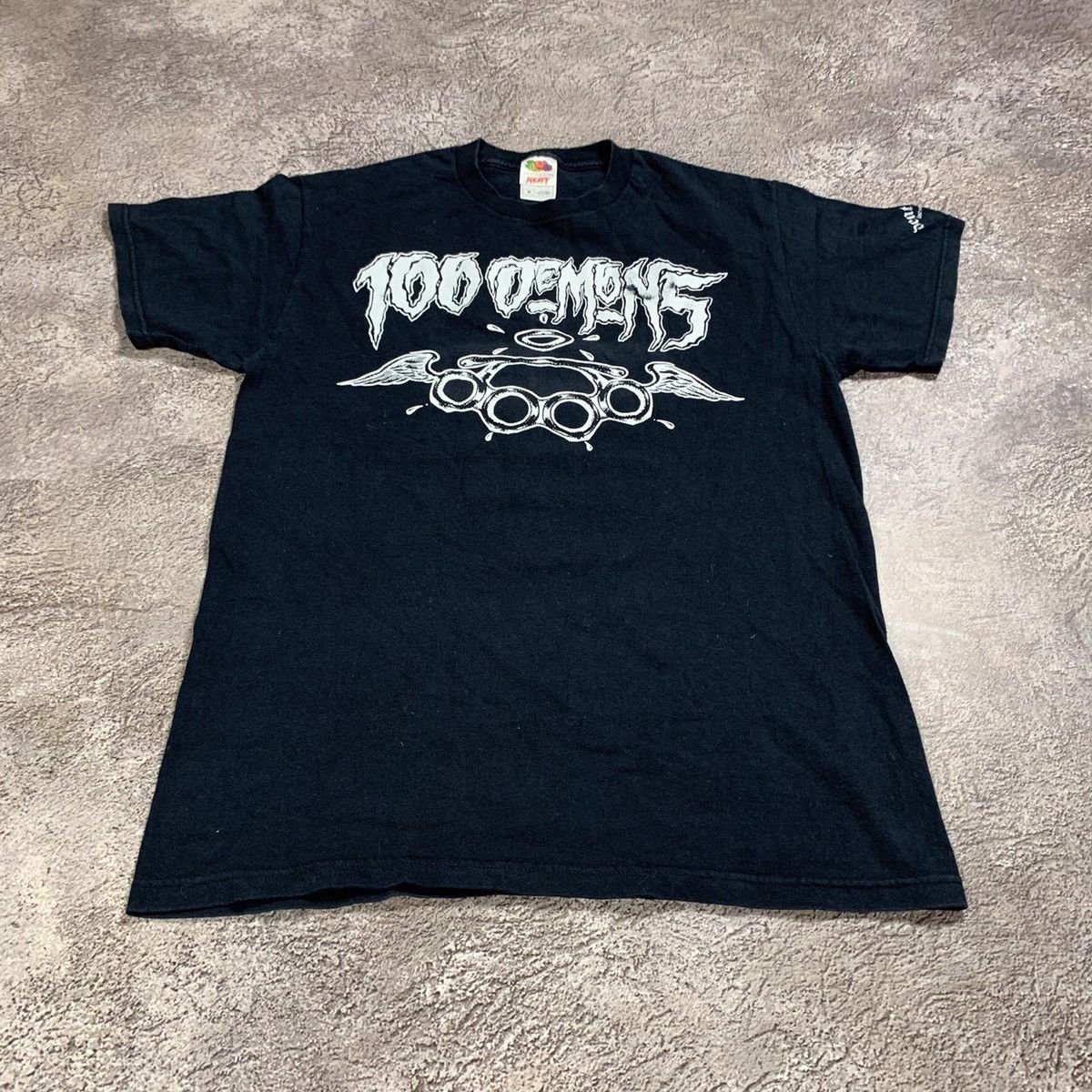 Vintage Vintage Y2K 100 Demons Graphic Tee Punk Streetwear Relaxed M Size US M / EU 48-50 / 2 - 2 Thumbnail