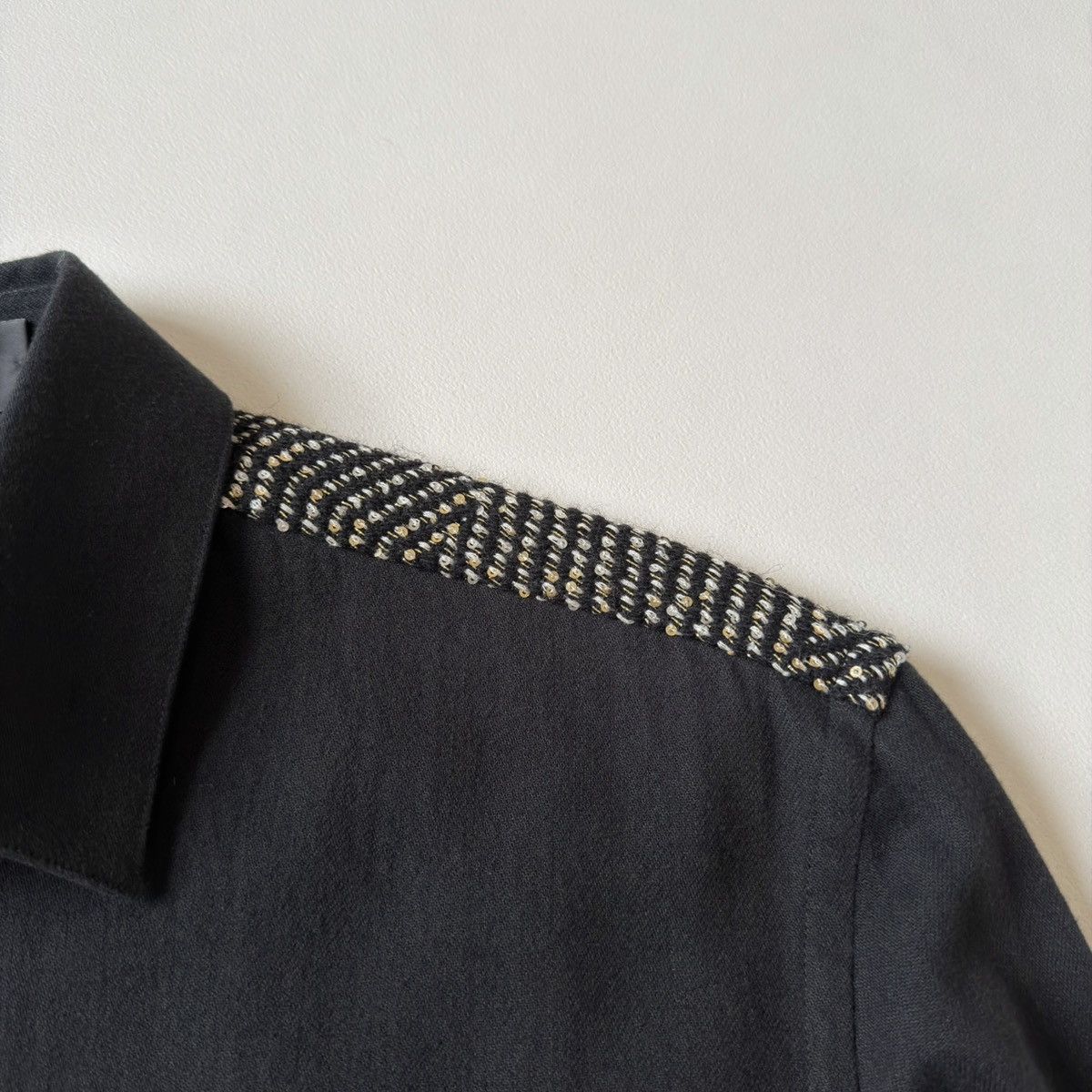 Haider Ackermann Glitter Sequin Back Panel Black Shirt Size US M / EU 48-50 / 2 - 8 Thumbnail