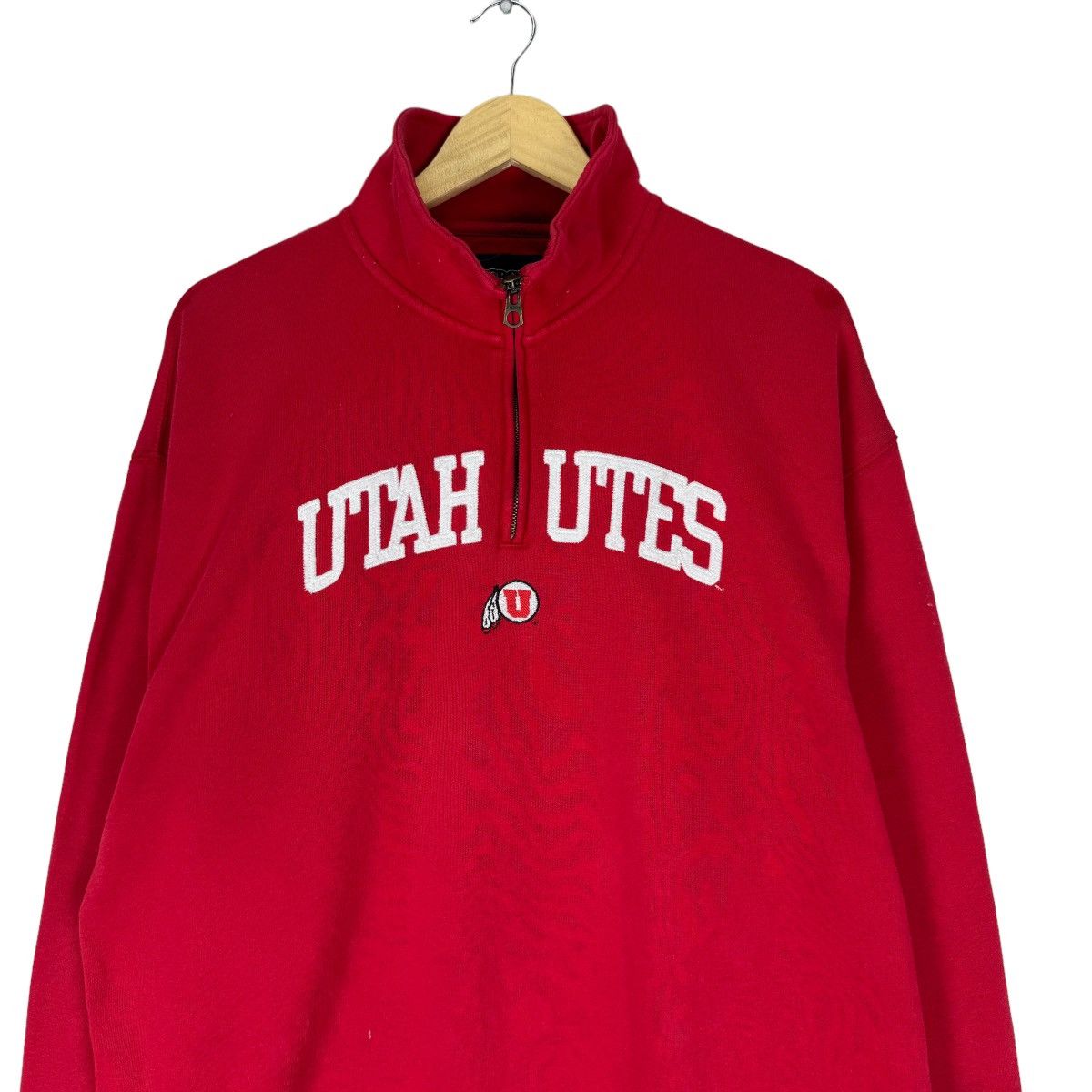 Jansport ☀️UTAH UTES NFL HALF ZIP SWEATSHIRT CREWNECK Size US XL / EU 56 / 4 - 2 Thumbnail