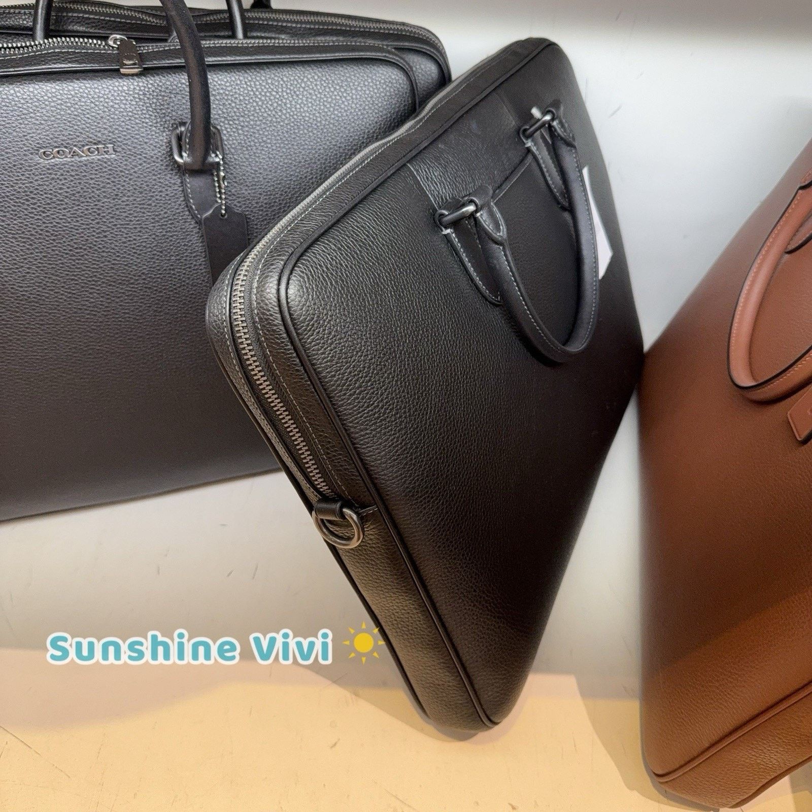 Coach NWT Coach Ethan Large Brief Gunmetal/Black CCF59 Leather Size ONE SIZE - 3 Thumbnail