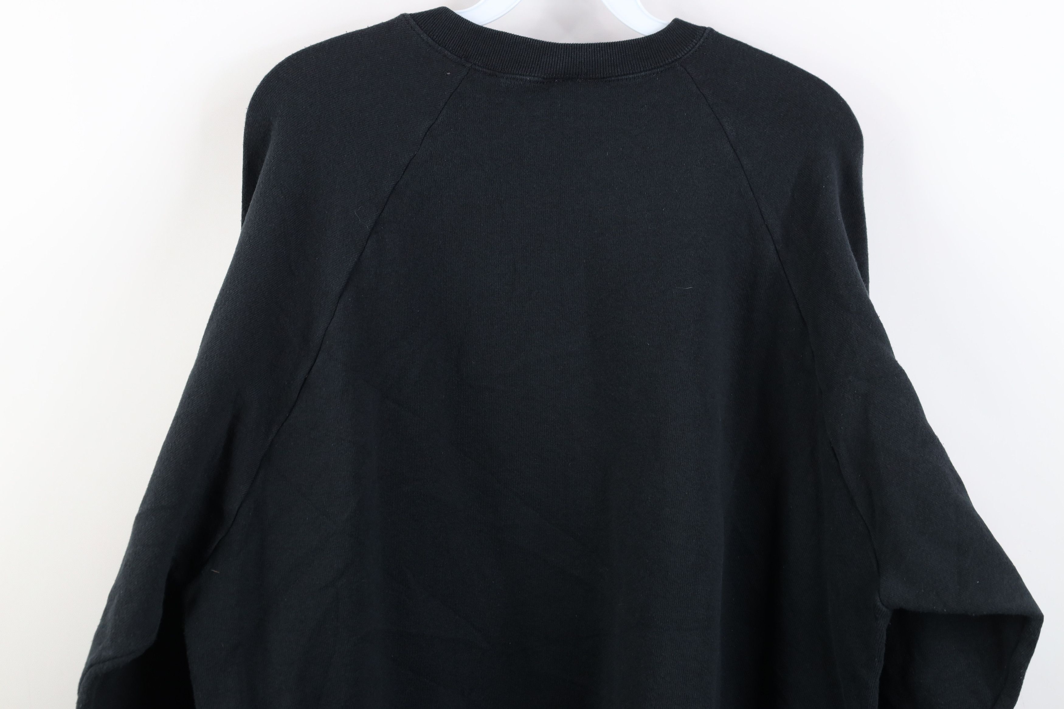 Vintage Vintage 90s Streetwear Blank Crewneck Sweatshirt Black Size US XL / EU 56 / 4 - 10 Thumbnail
