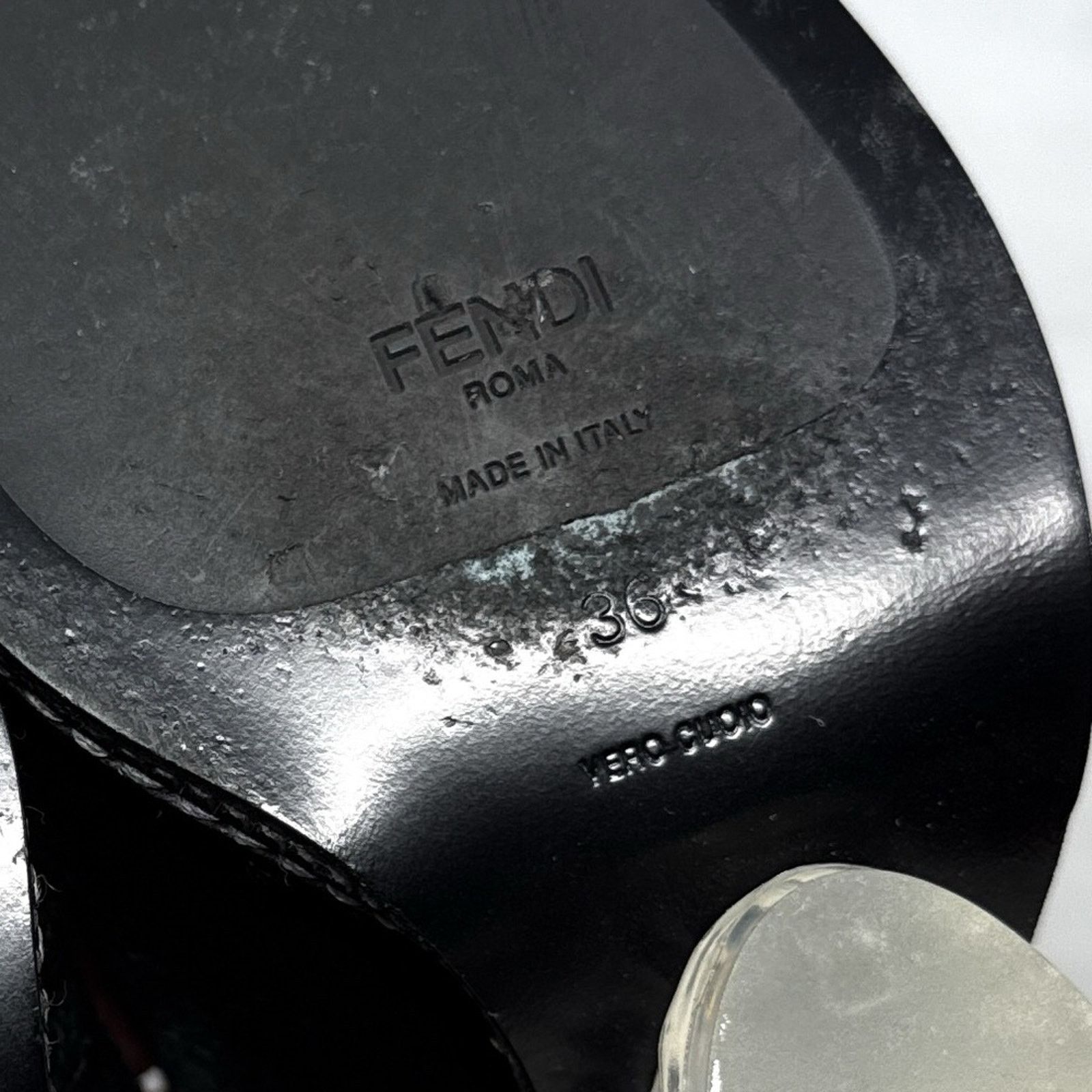 Fendi FENDI Ice Heel Calf Hair Leather Platform Wedge Pump Gothic Size US 6 / IT 36 - 10 Thumbnail