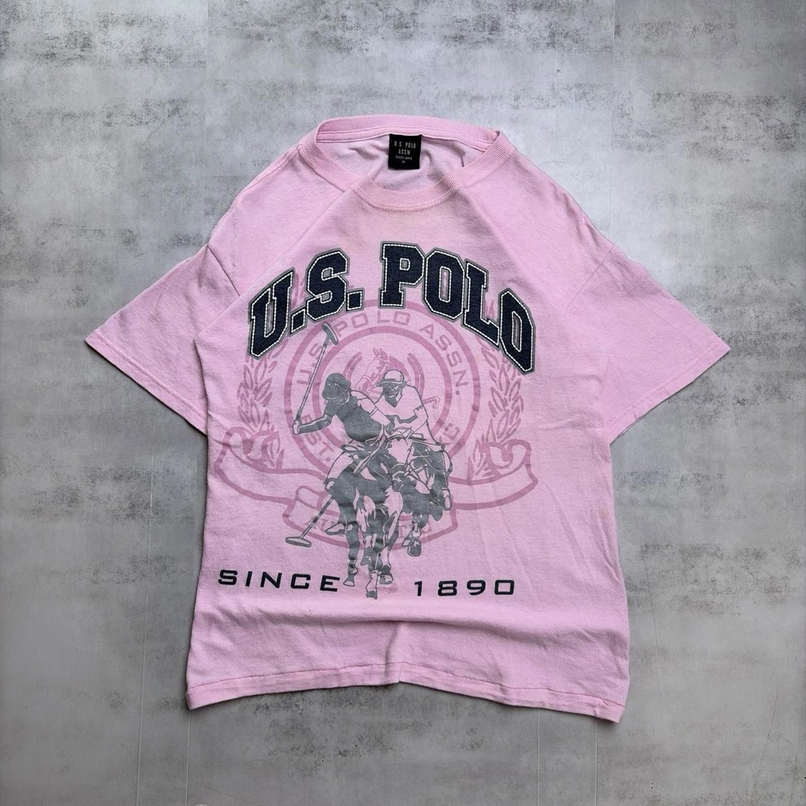 U.S. Polo Assn. Y2K Pink U.S. Polo Assn Grunge Graphic Skater T-Shirt Size M / US 6-8 / IT 42-44 - 1 Thumbnail