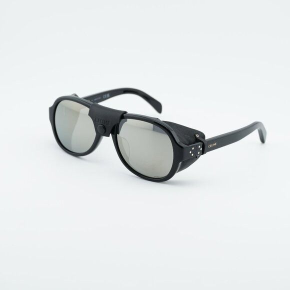 Celine Celine CL40301U 01C Sunglasses Black Square Frame, Smoke Size ONE SIZE - 3 Thumbnail