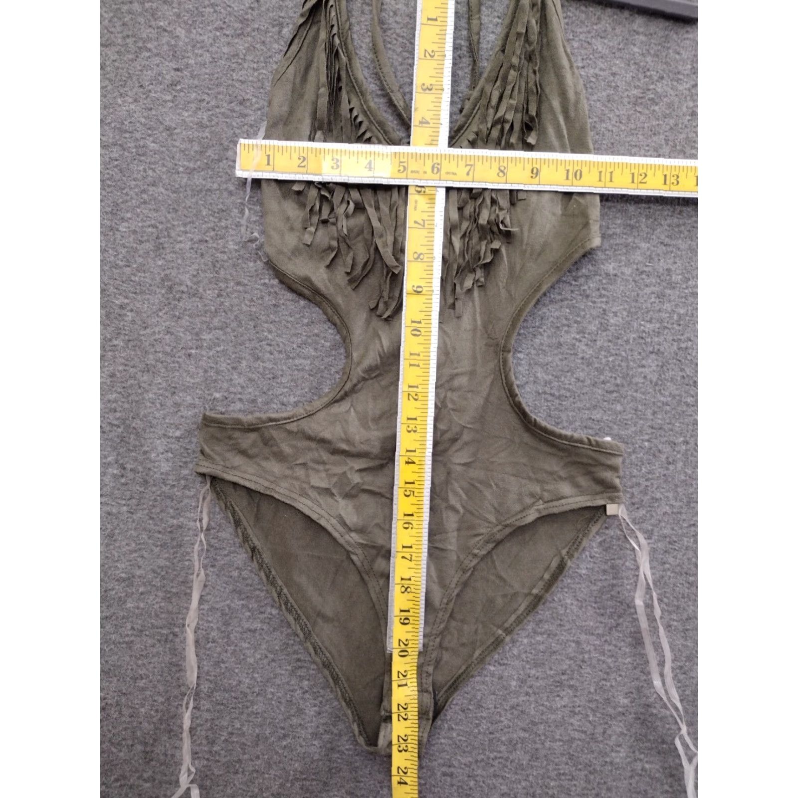 Olive Codigo Fringe Bodysuit Women's Olive Gray S Size S / US 4 / IT 40 - 4 Thumbnail