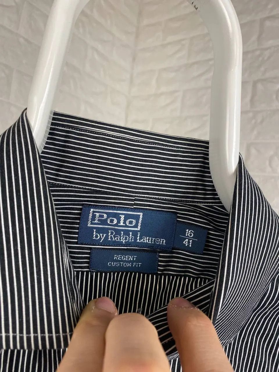 Polo Ralph Lauren × Ralph Lauren Vintage Ralph Lauren Shirt Light Stripe Cotton Long Sleeve Size US L / EU 52-54 / 3 - 3 Thumbnail