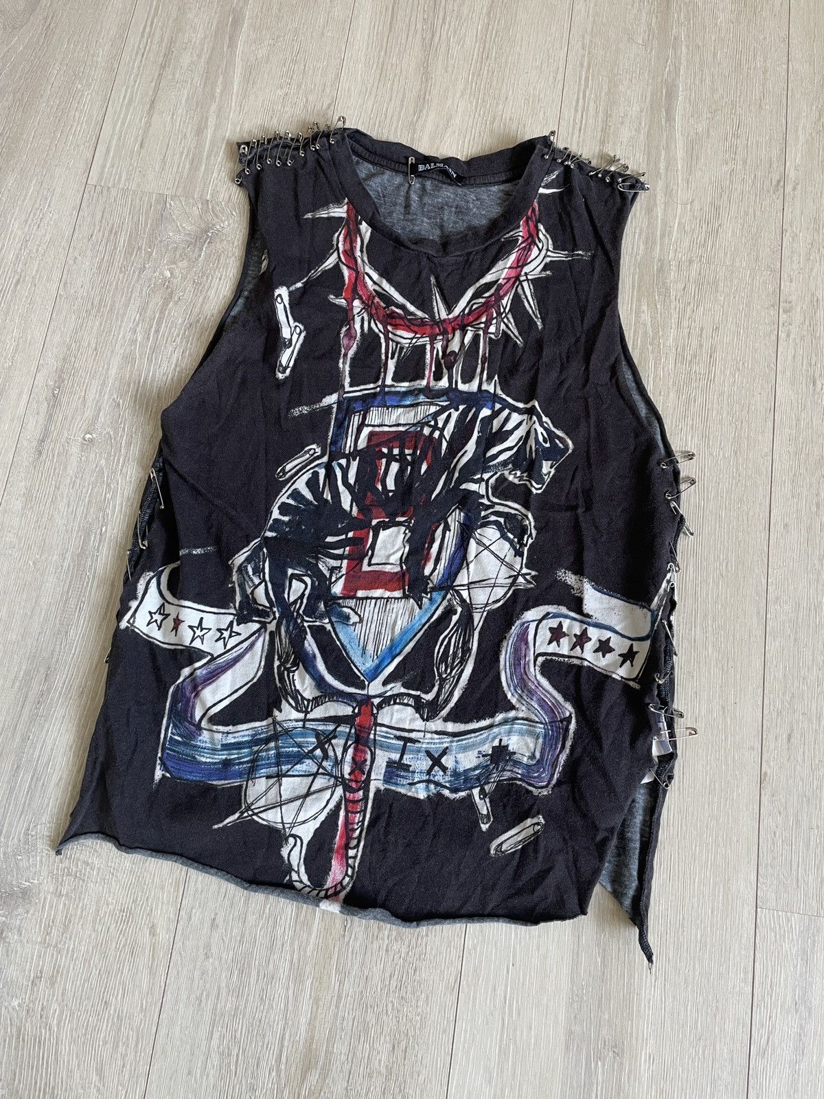 Balmain Balmain SS11 safety pin tank top bu Christophe Decarnin Size S / US 4 / IT 40 - 3 Thumbnail
