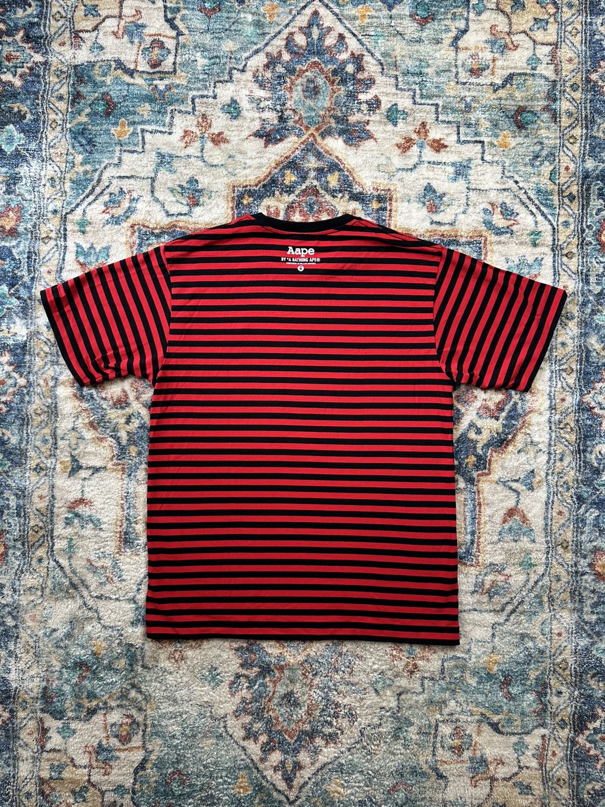Aape Aape NWT Striped Logo T-shirt Lrge Size US L / EU 52-54 / 3 - 2 Thumbnail