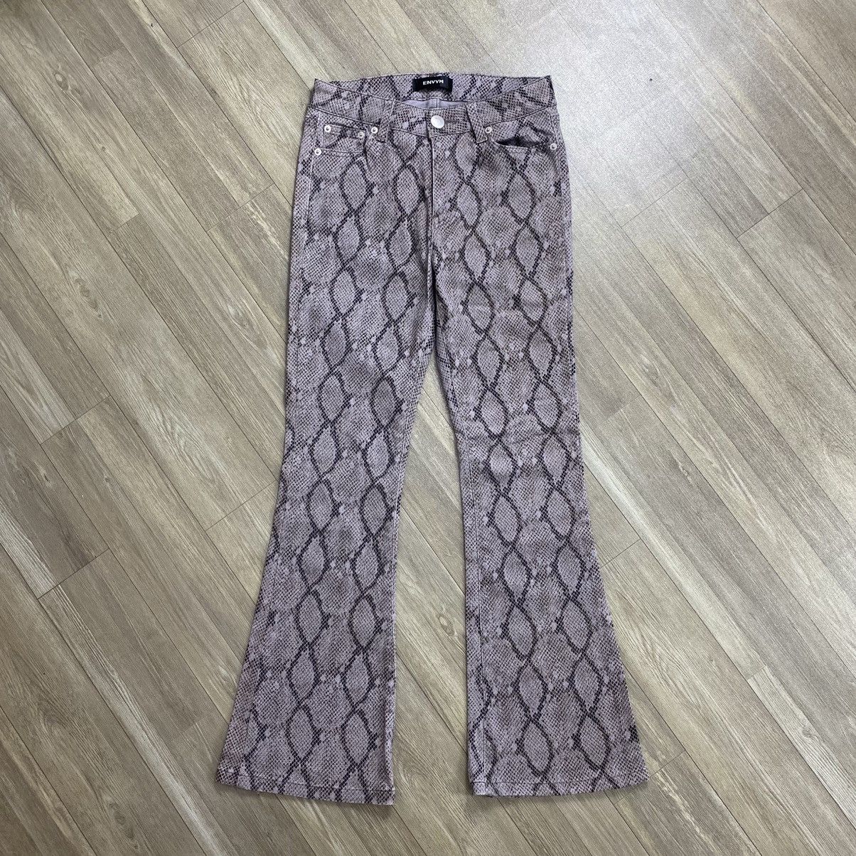 Hysteric Glamour × Japanese Brand Envym snake skin flare jeans pant Size US 26 / EU 42 - 1 Thumbnail