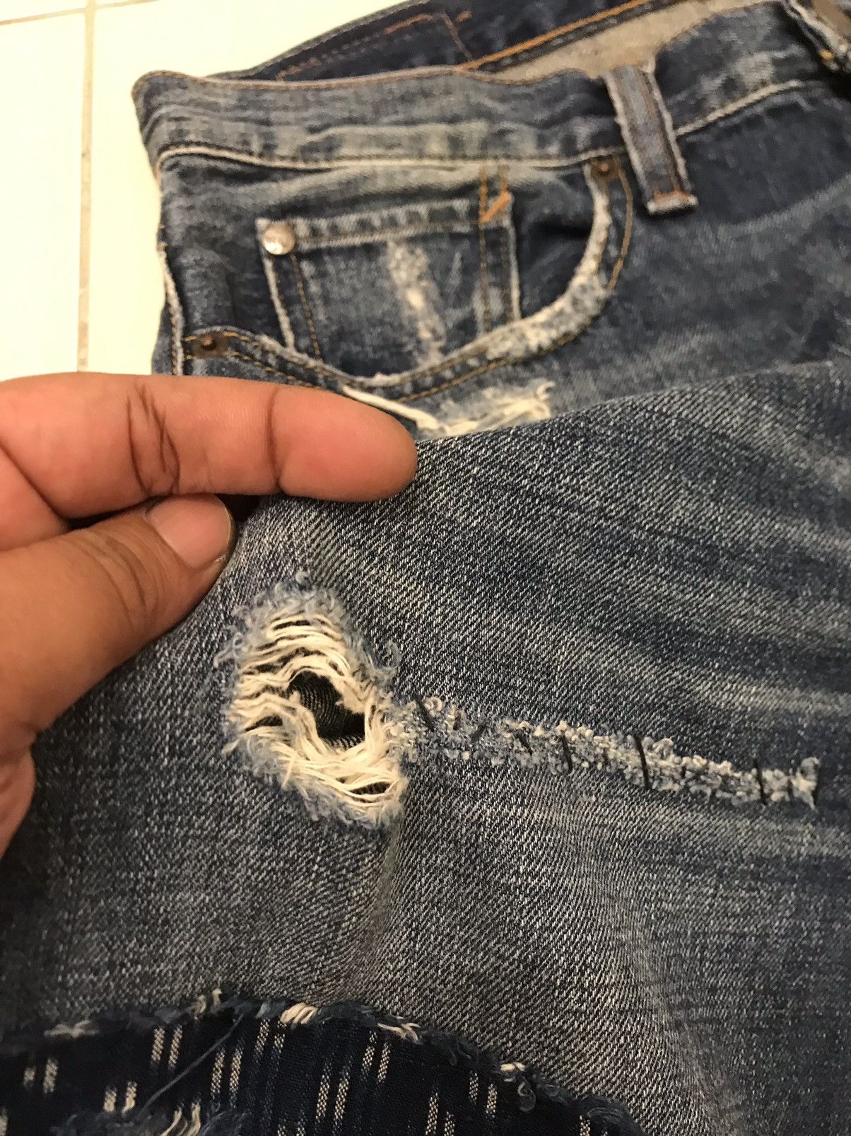 Denim & Supply Ralph Lauren Denim & Supply Ralph Lauren Sashiko Boro Patchwork Jeans Size US 31 - 4 Thumbnail