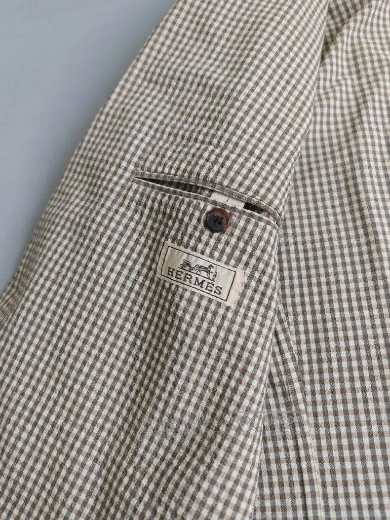Hermes Hermes Casual Tweed Jacket, 58% Wool + 37% Cotton, Small C Size 50R - 3 Thumbnail