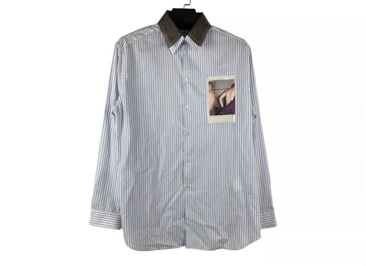N21 N21 Striped Art Print PVC Collar Shirt J31 Size US S / EU 44-46 / 1 - 1 Thumbnail
