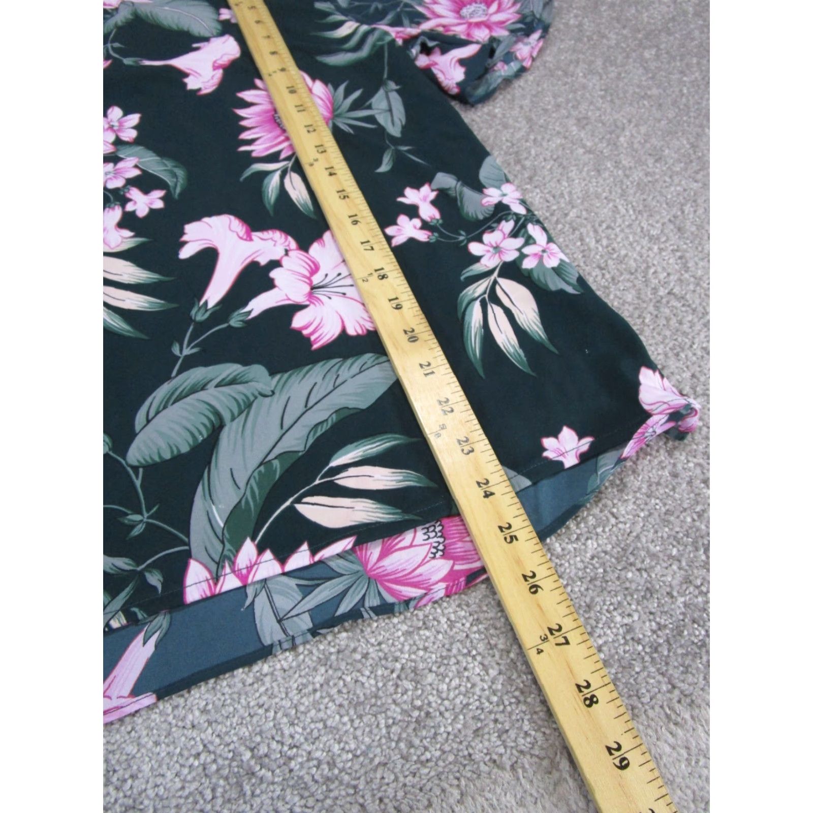 Ann Taylor Ann Taylor Shirt Womens M Blue Floral Blouse Short Sleeve NEW - Regular Fit, Round Neck, Polyester, Casual, Blouse, Women, Brand: Ann Taylor Size M / US 6-8 / IT 42-44 - 4 Thumbnail