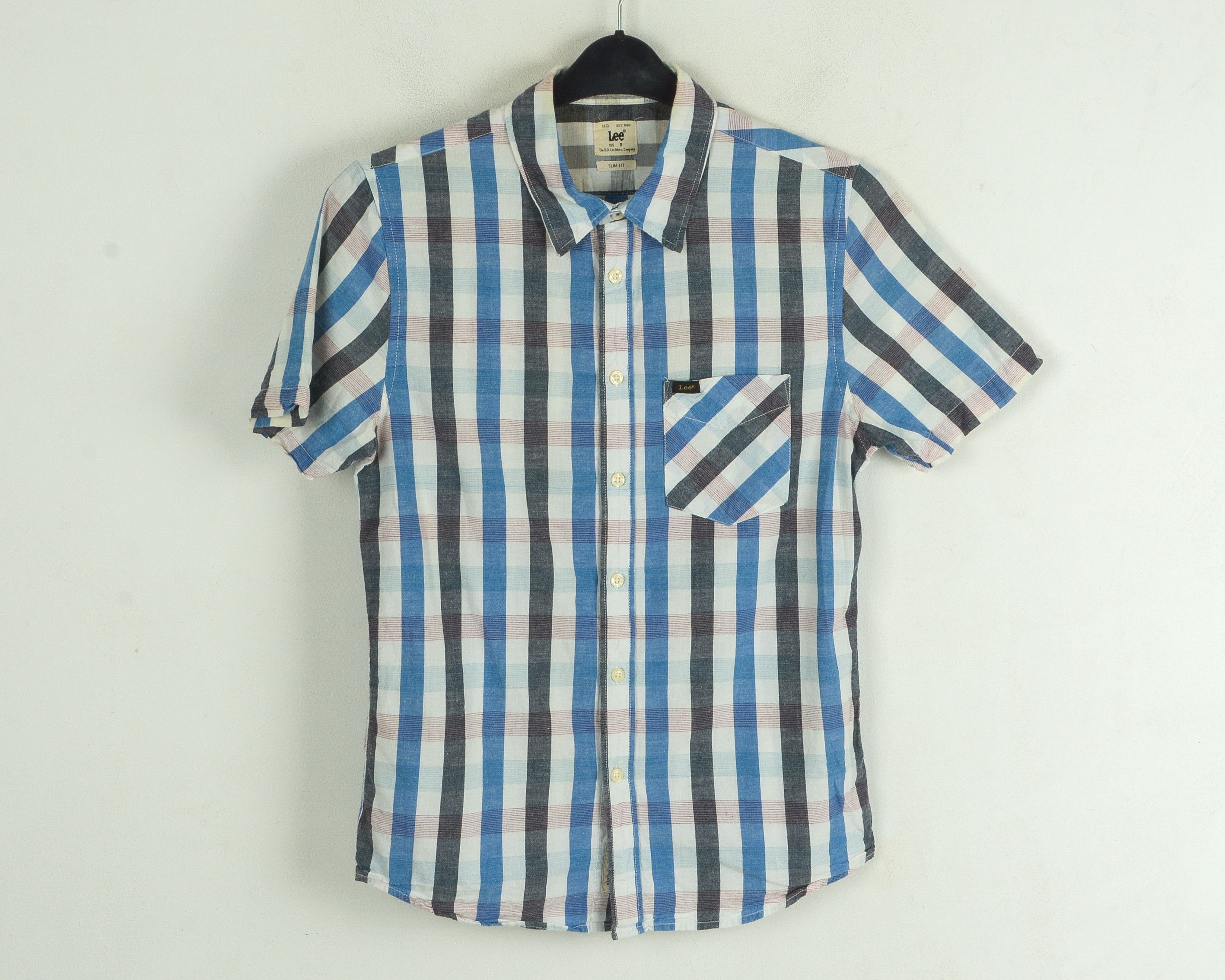 Lee Button Up Shirt Linen S Cotton Checked Flax dress oxford Size US S / EU 44-46 / 1 - 1 Thumbnail