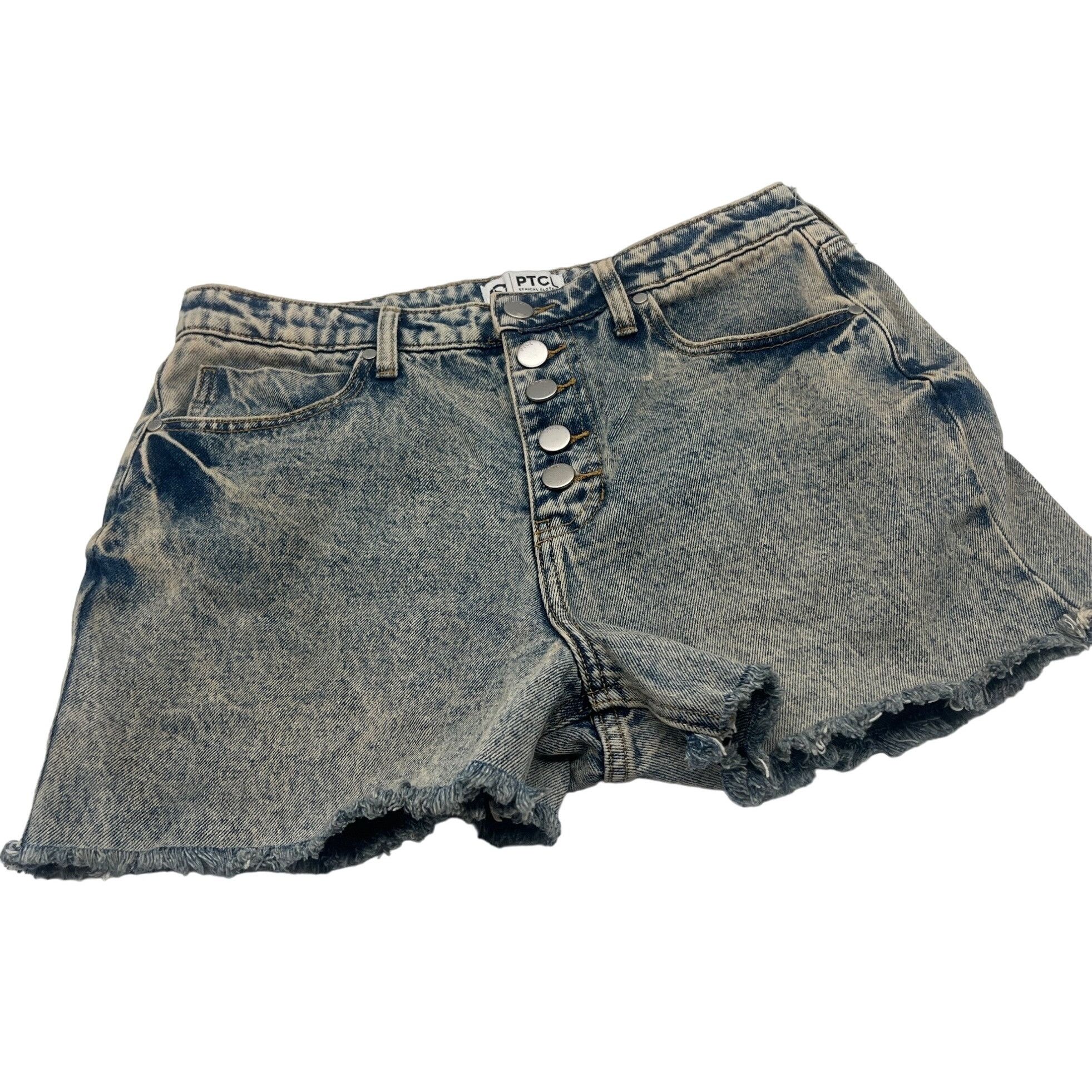 Other PTCL High Waist Exposed Button Fly Denim Cutoff Shorts, Indi Size 30" / US 8 / IT 44 - 9 Thumbnail