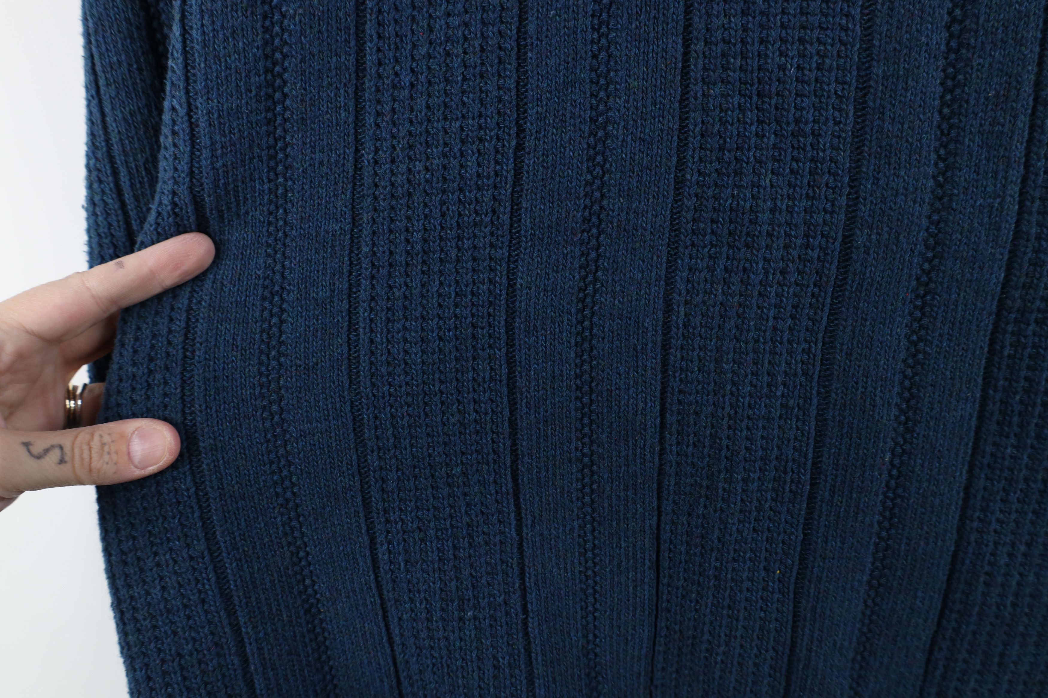 Vintage Vintage 90s Streetwear Chunky Ribbed Knit Crewneck Sweater Size US XL / EU 56 / 4 - 5 Thumbnail