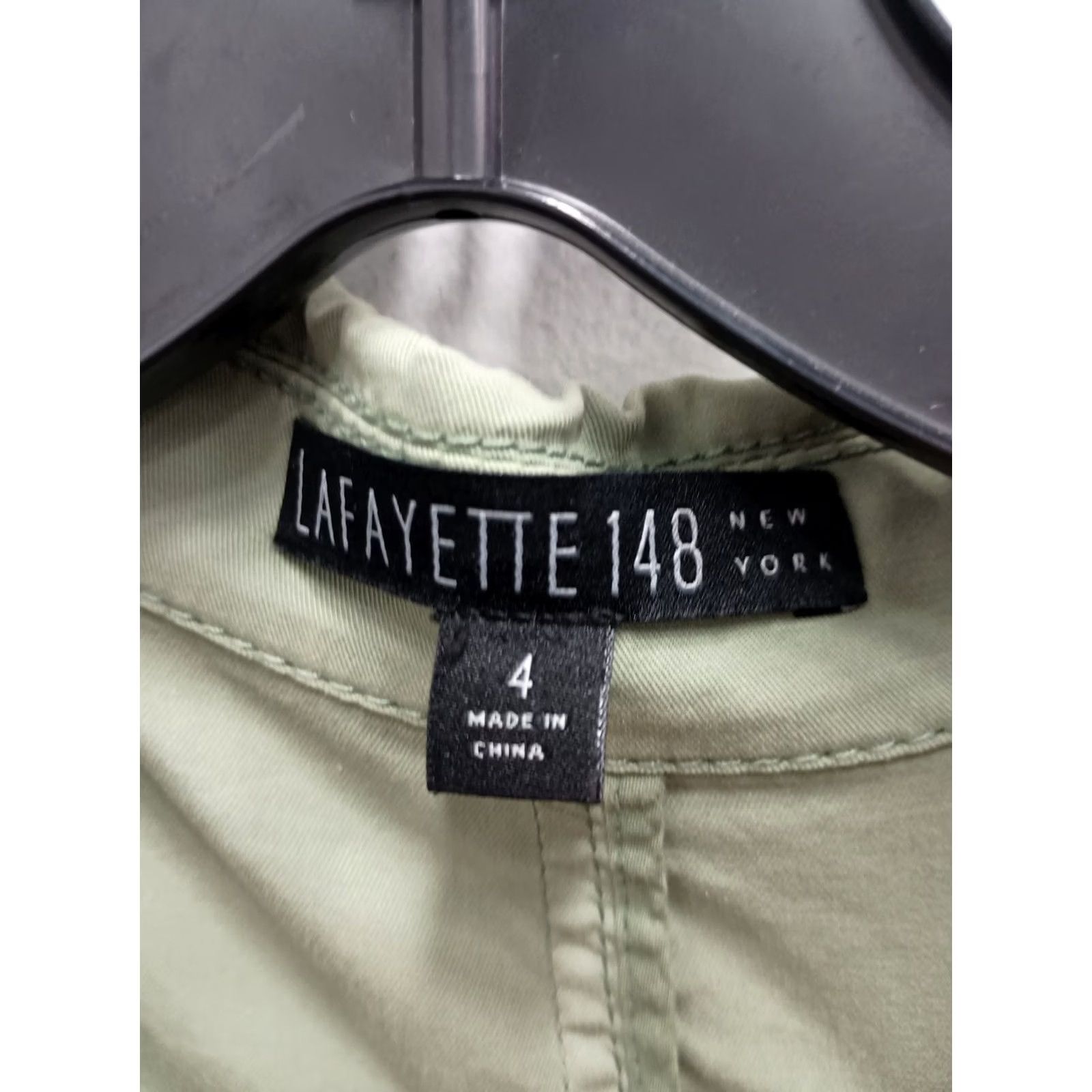 Vintage Lafayette 148 New York Blazer Jacket Sz 4 Green Carrier Office Minimalist Womens Size S / US 4 / IT 40 - 5 Thumbnail