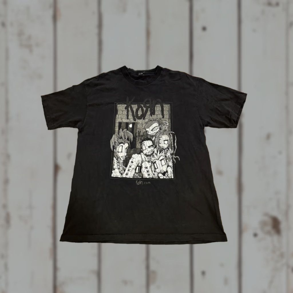 AAA VINTAGE Korn T-Shirt 2000s Nu Metal Rap Goth Band Sick Twisted Tour Size 2XL Black Mens Graphic Tee Band Tee 28-29” Shawl to Hem Size US XXL / EU 58 / 5 - 1 Thumbnail