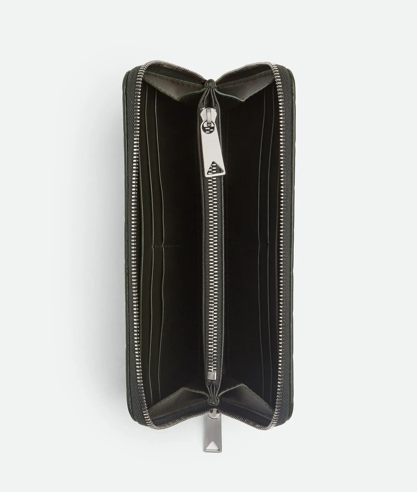 Bottega Veneta o1w1db10925 Size: OS / Intrecciato Zip Around Wallet Olive Size ONE SIZE - 3 Thumbnail