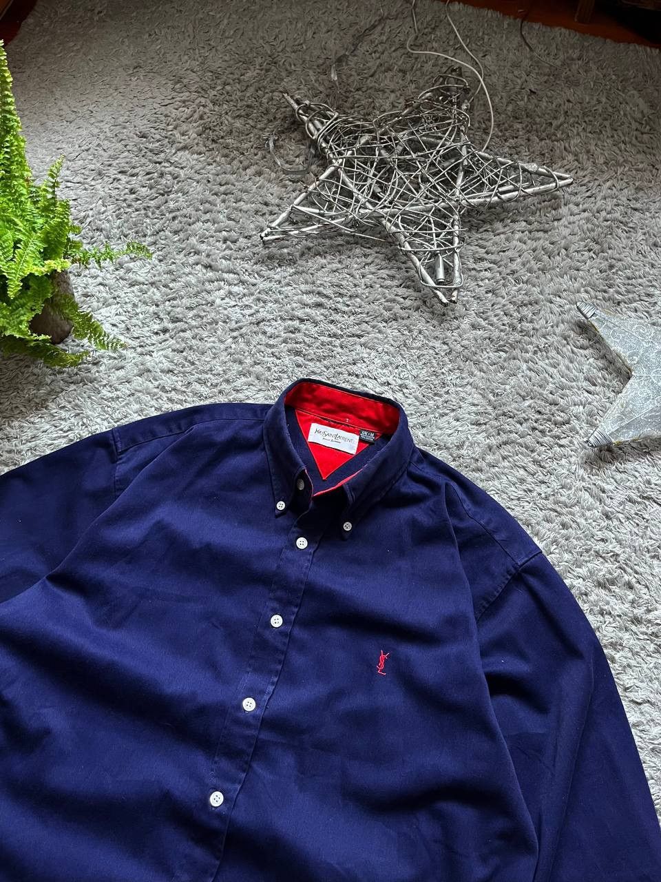 Vintage × Yves Saint Laurent Yves Saint Laurent Shirt Streetwear Vintage Luxury Rich Logo Size US M / EU 48-50 / 2 - 2 Thumbnail