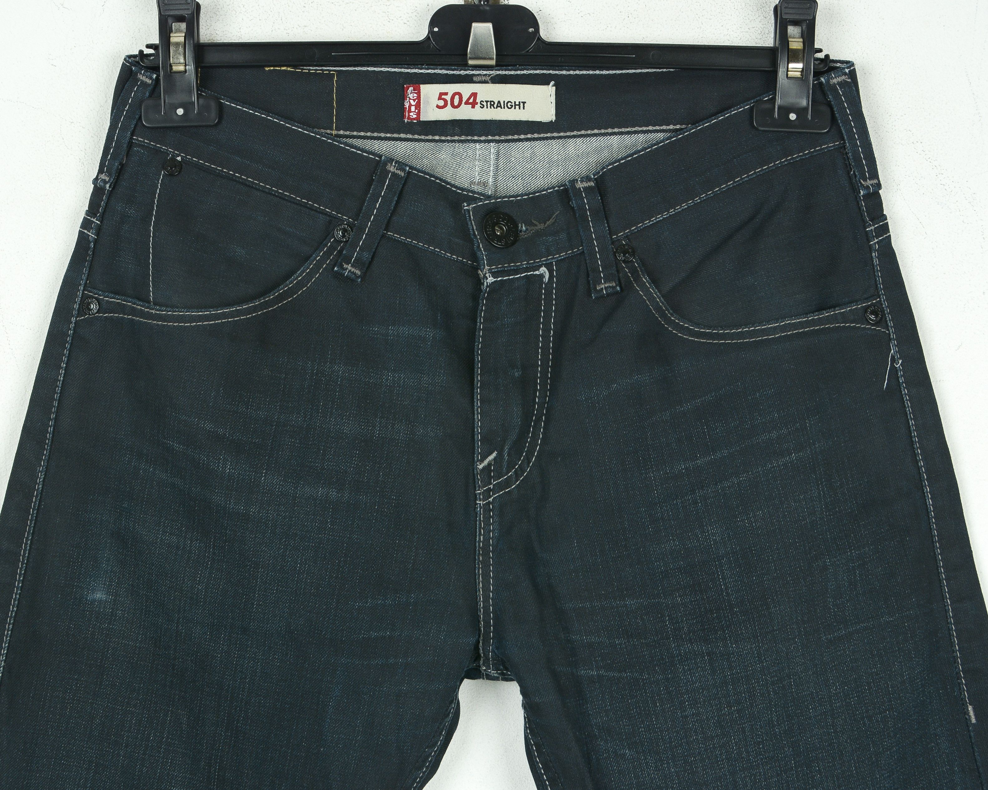 Levi's 504 Wax Coated W30 L30 Jeans Denim Pants Straight Reg Waxed Size US 30 / EU 46 - 2 Thumbnail