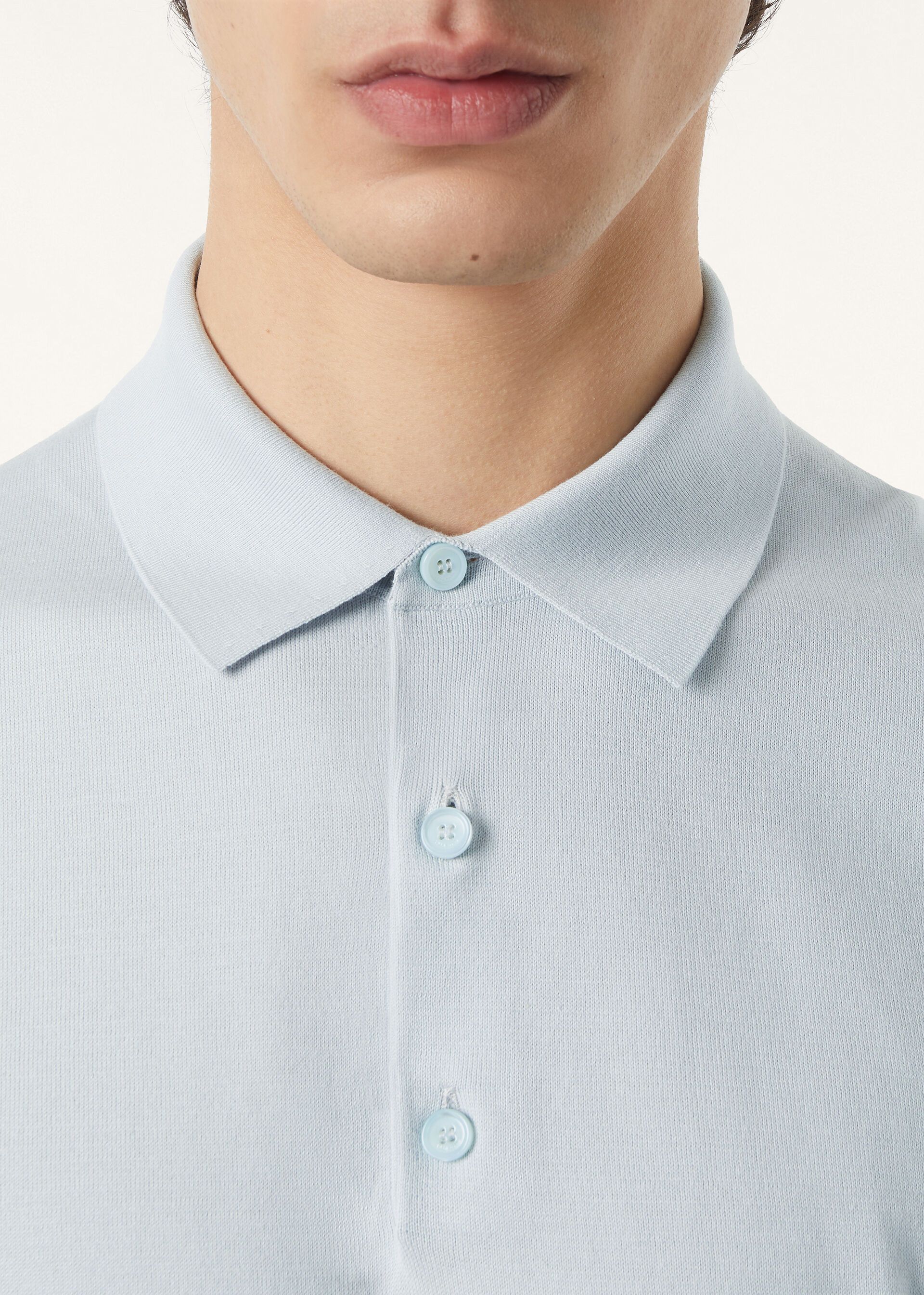 Loro Piana os11x0226 FAO9908 Polo Shirt in Niagara Water Size US M / EU 48-50 / 2 - 3 Thumbnail