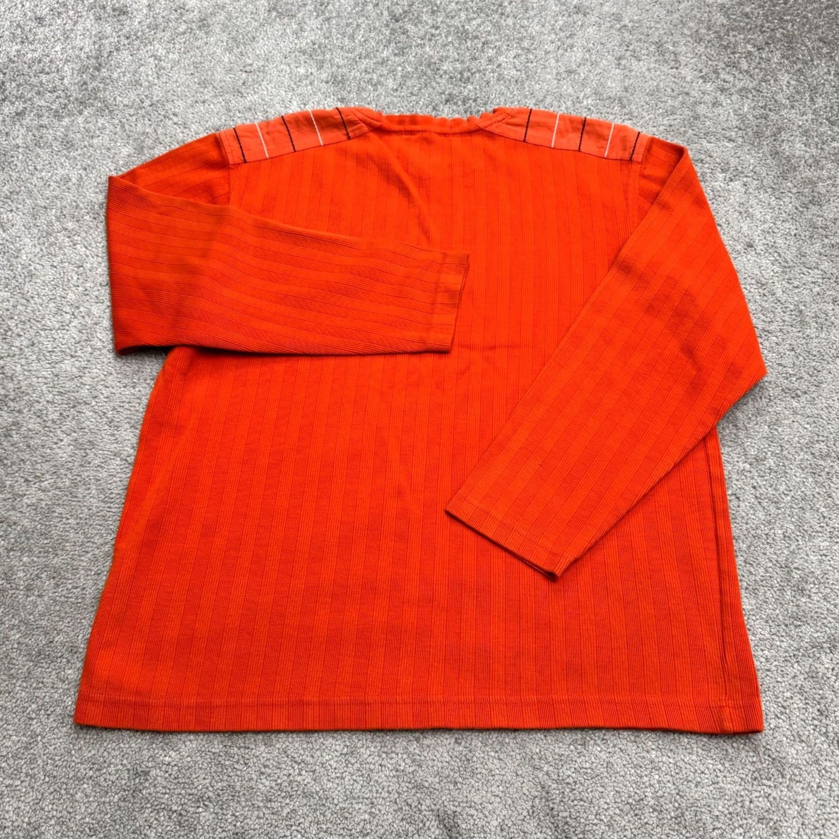 Vintage NDL Pullover Sweater Mens Medium Orange Crew Neck Rib Knit Regular Knit Shirt (All photos are actual item) Size US M / EU 48-50 / 2 - 2 Thumbnail