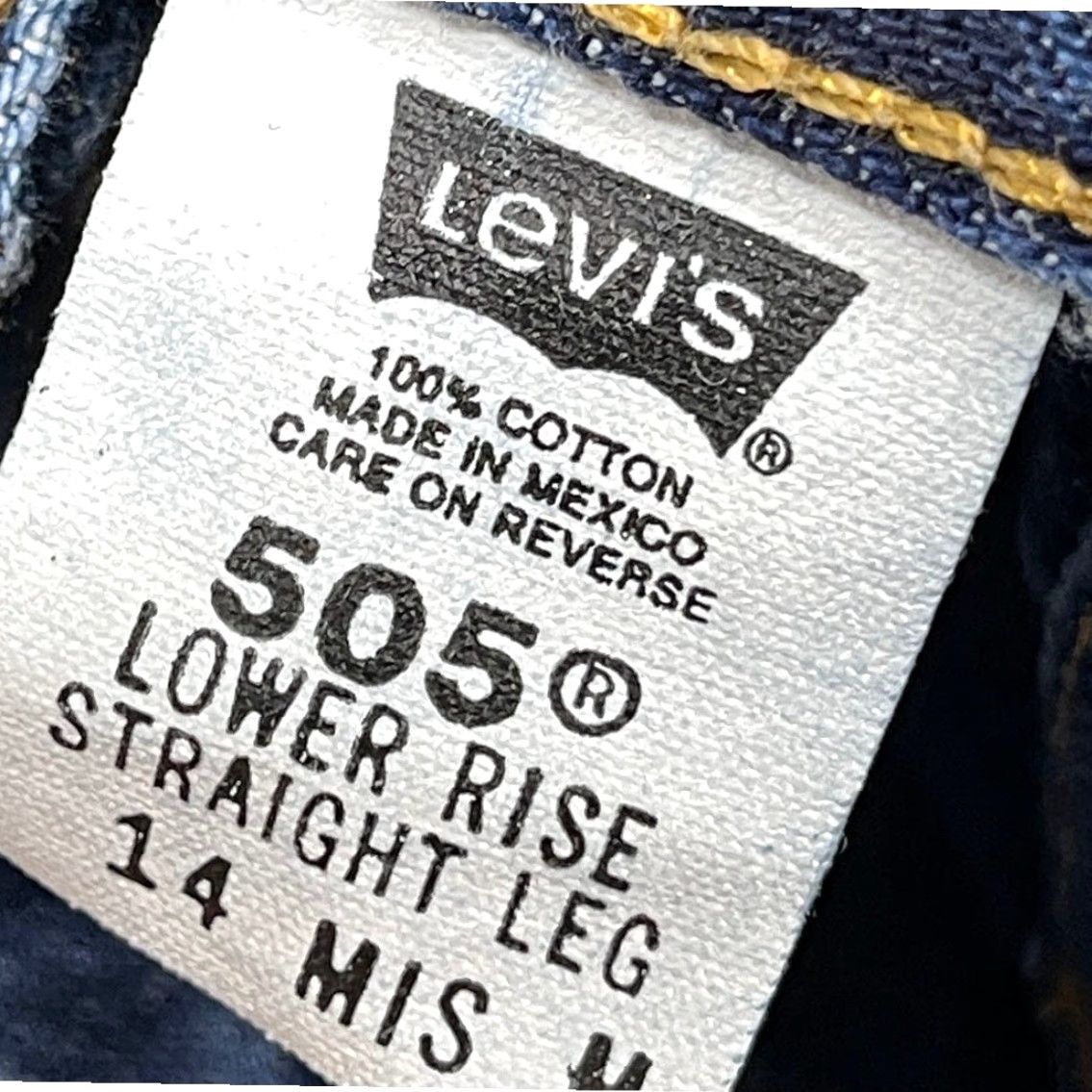 Levi's VINTAGE Levi's 505 Jeans Women 14 Blue Dark Wash Denim Straight High Rise 33 In 5-Pocket Y2K 2000S Retro Mens? Womens? Size 36" / US 14 / IT 50 - 4 Thumbnail